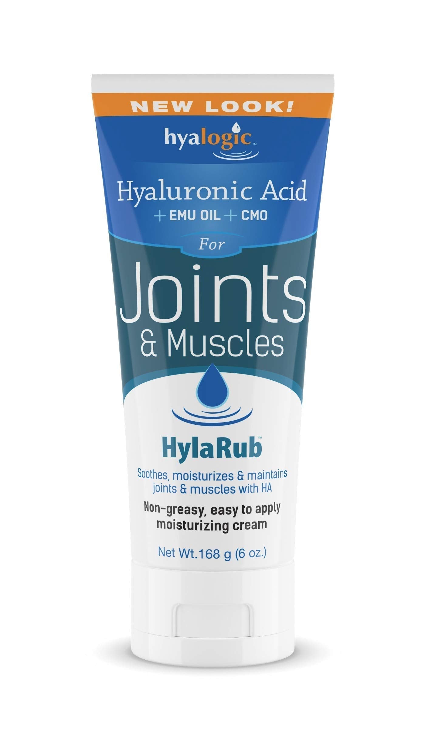 HylaRub HA Joint & Muscle Cream – Hyaluronic Acid Muscle Rub w/Emu Oil & CMO – Non Greasy, Soothes, Moisturizes & Maintains Shoulders, Knees, Back, HIPS & More 6 oz. by Hyalogic Hyalogic Au supplements