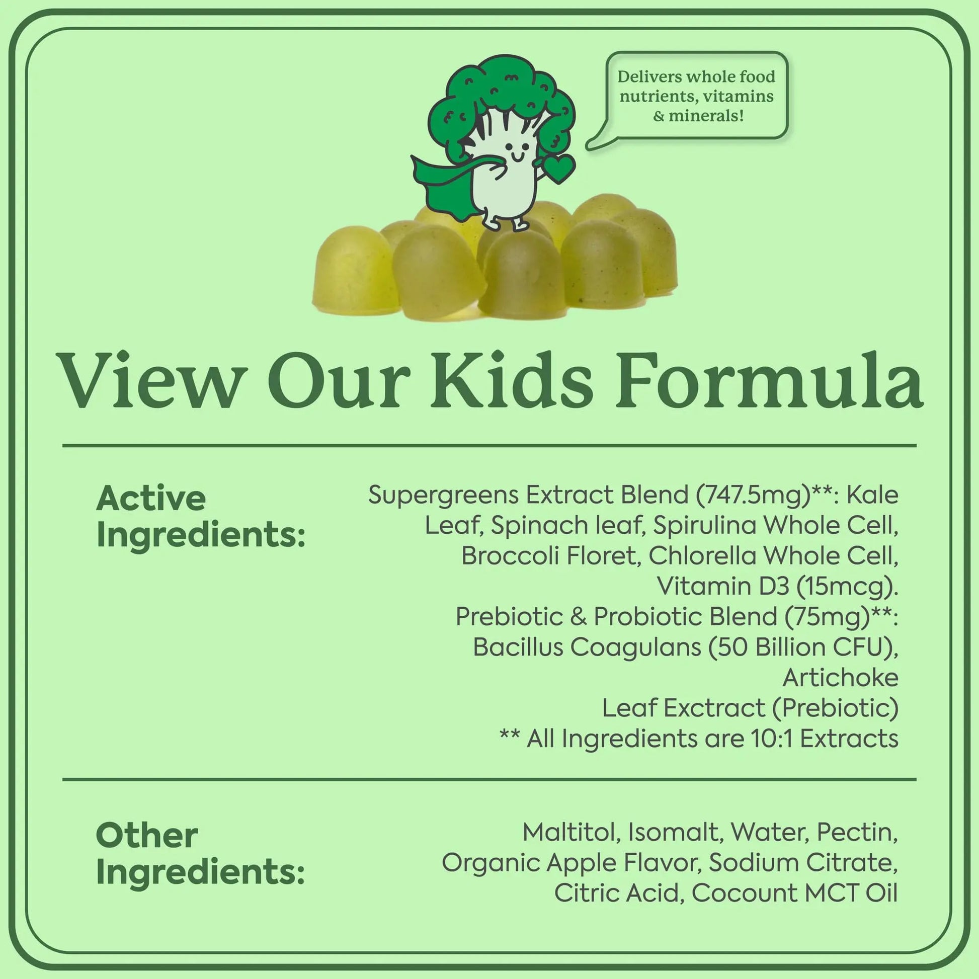 WonderGreens Kids Super Veggie Gummies – Sugar-Free, Allergen-Free Multivitamin for Picky Eaters with Probiotics Plant People Au supplements