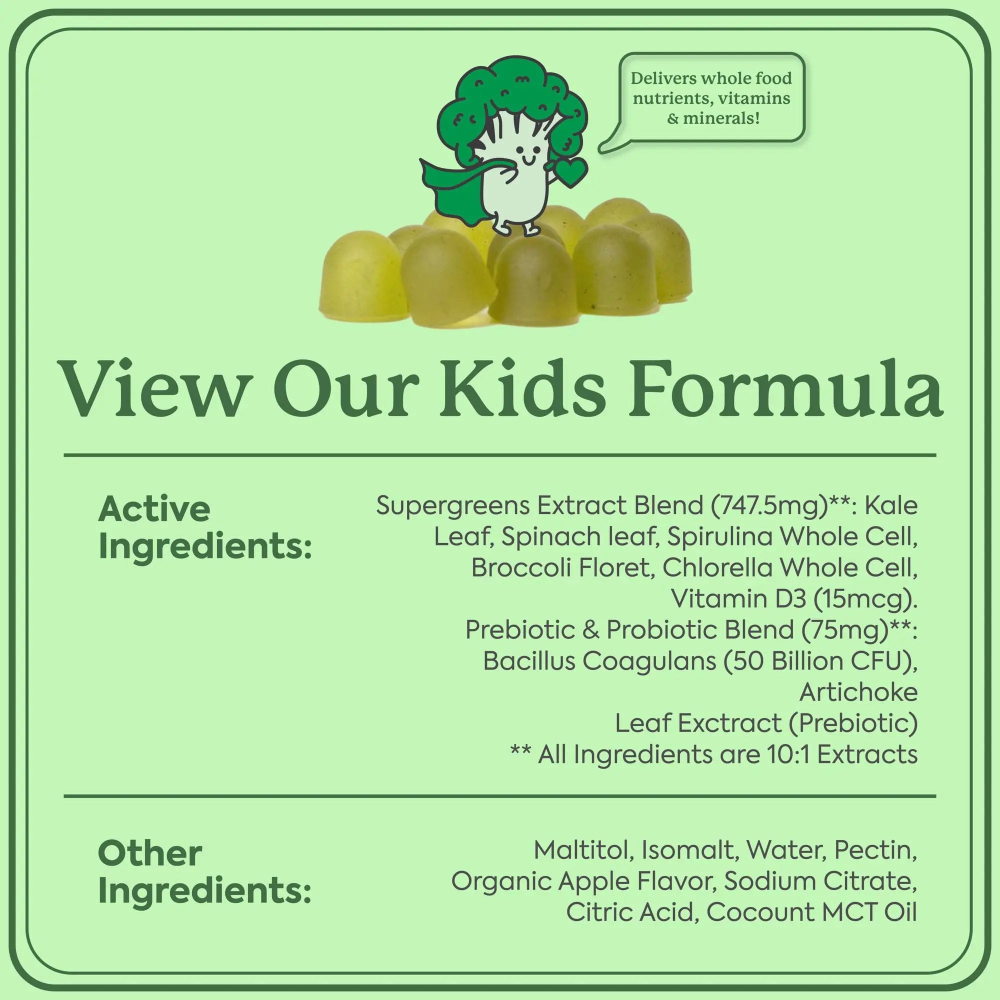 WonderGreens Kids Super Veggie Gummies – Sugar-Free, Allergen-Free Multivitamin for Picky Eaters with Probiotics Plant People Au supplements