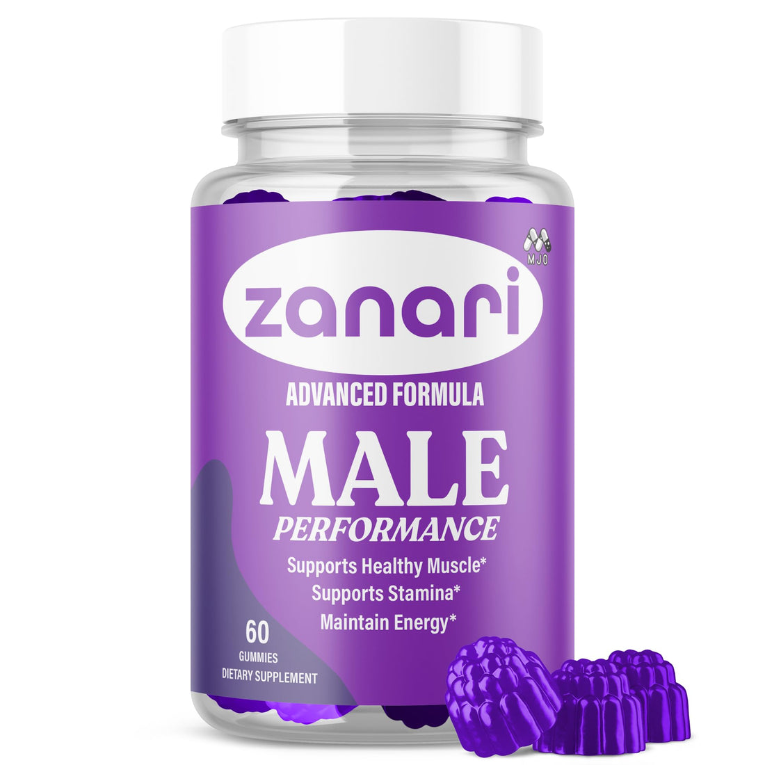 Zanari Gummies, Official Zanari Gummys for Men with All Natural Ingredients, Advanced Formula for Optimal Health & Total Wellness Support with Maximum Strength Active Lifestyle Vitamins (60 Gummies) MJO Au supplements