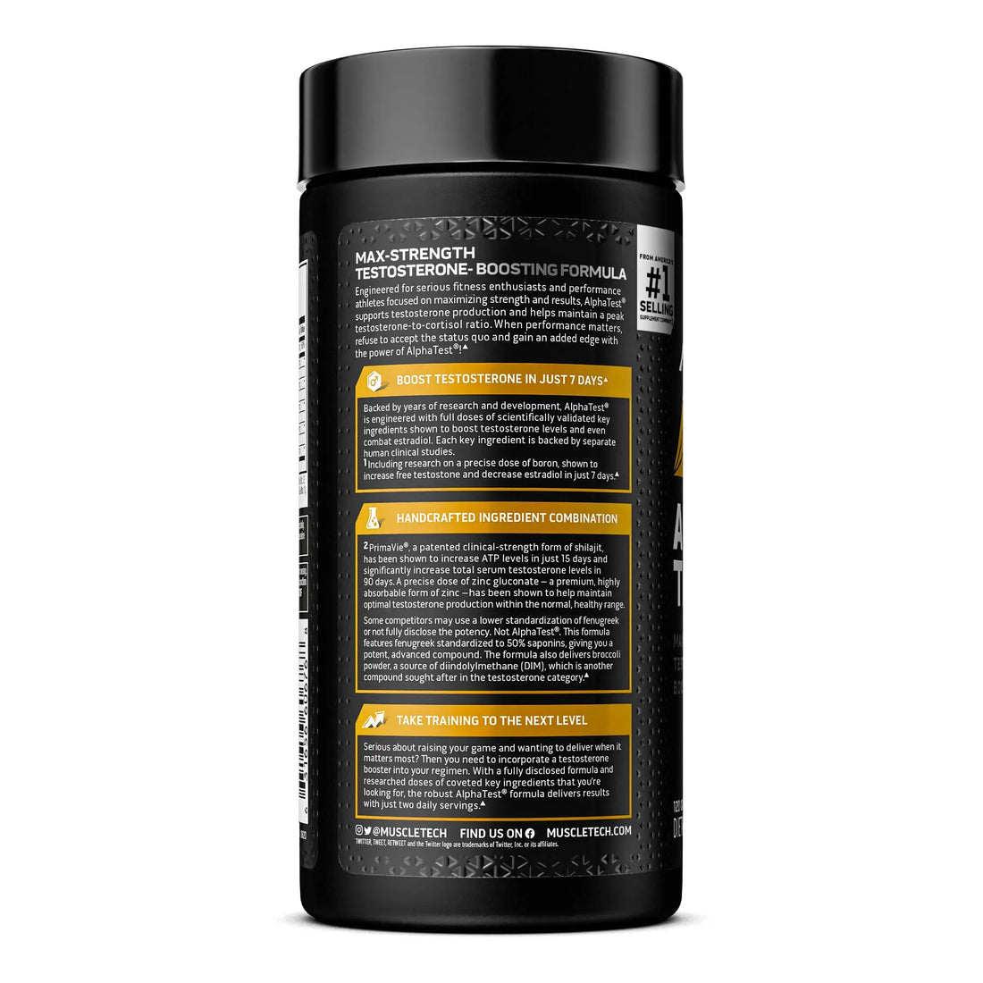 Testosterone Booster for Men, MuscleTech AlphaTest, Tribulus Terrestris & Boron Suppleme MuscleTech Au supplements