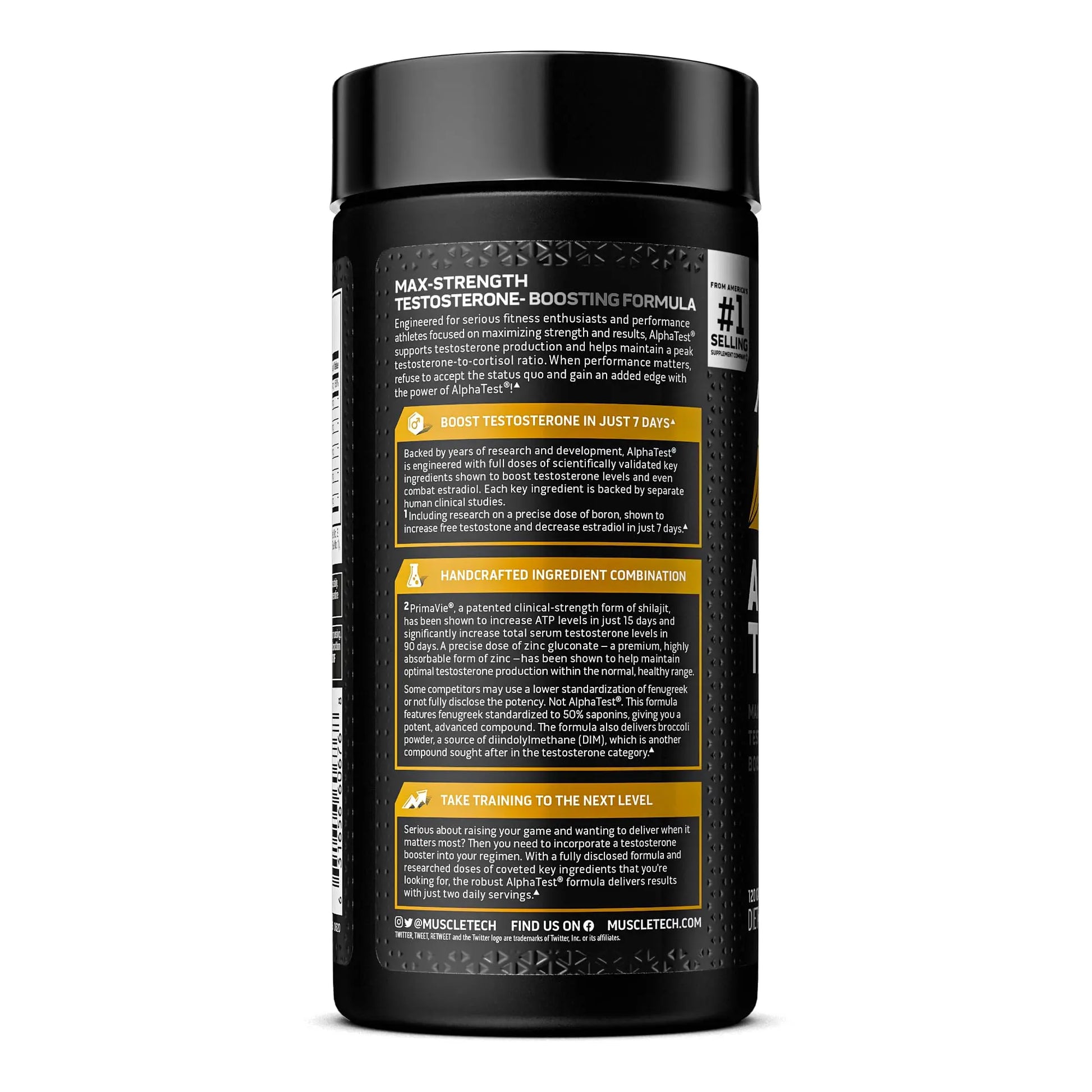 Testosterone Booster for Men, MuscleTech AlphaTest, Tribulus Terrestris & Boron Suppleme MuscleTech Au supplements