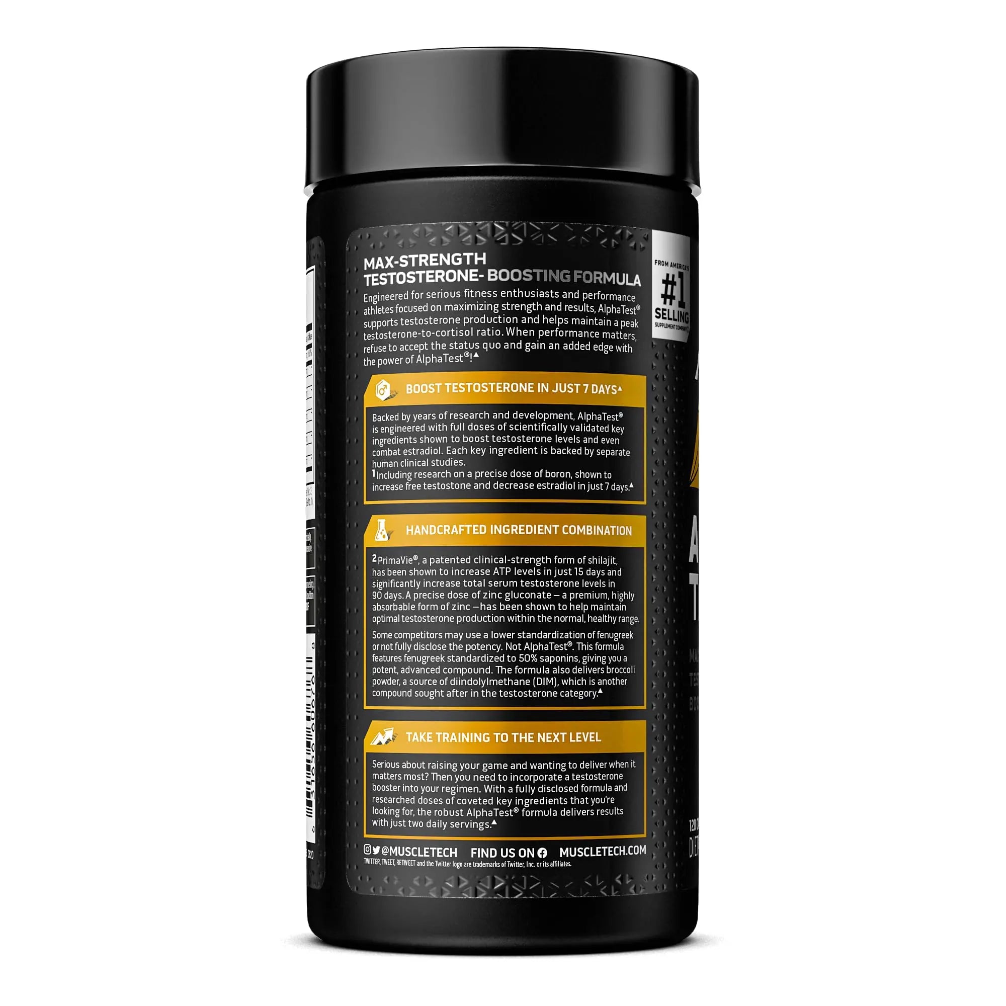 Testosterone Booster for Men, MuscleTech AlphaTest, Tribulus Terrestris & Boron Suppleme MuscleTech Au supplements