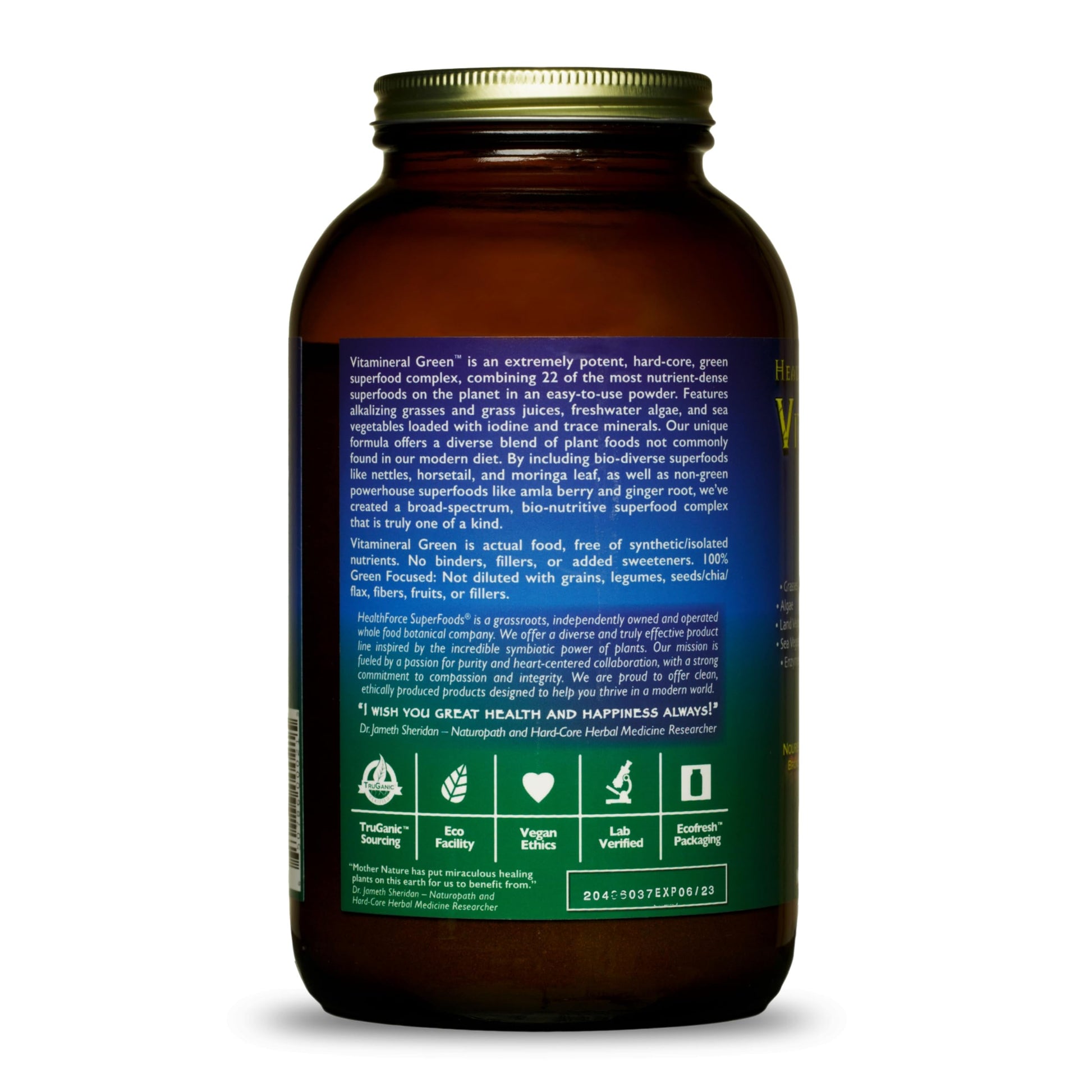HEALTHFORCE SUPERFOODS Vitamineral Green - Mineral Supplement for Immune & Thyroid Support - Green Powder Supplement with Ingredients from The Land - Gluten-Free & Vegan - 500 Grams HEALTHFORCE SUPERFOODS Au supplements