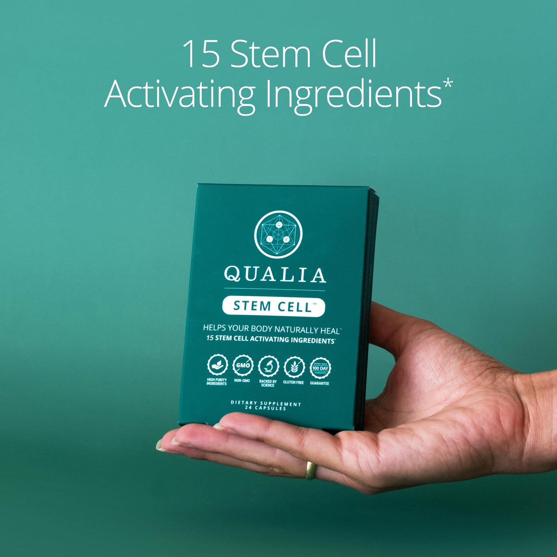 Qualia Stem Cell — Stem Cell Supplement Support with Royal Jelly, Astragalus & Sea Buckthorn | 16 Ingredients | 4 Days a Month | Helps Body Naturally heal* QUALIA LIFE SCIENCES Au supplements