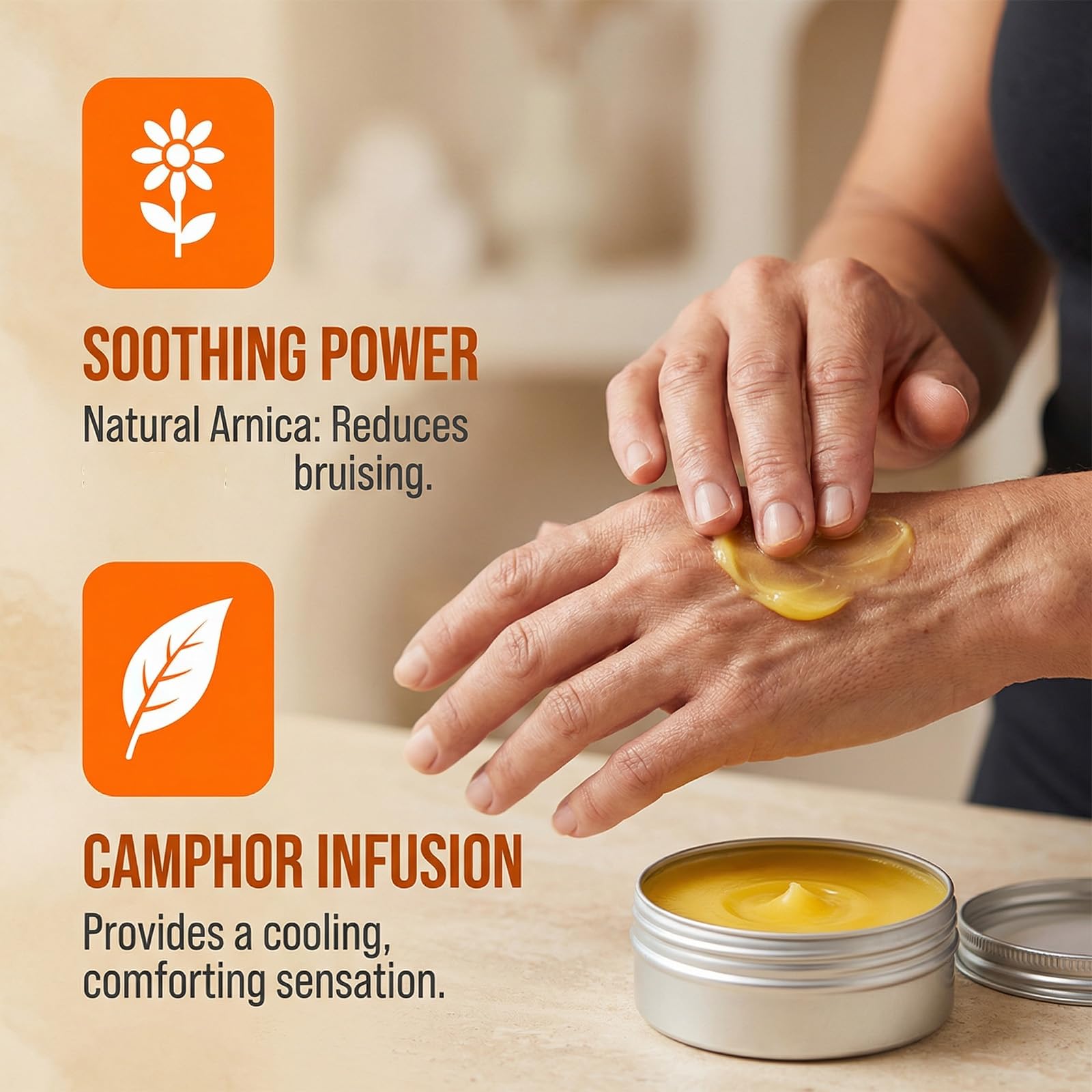 MOUNTAIN 3X 3X Relief Balm, 2.7fl Oz Relief Balm, with Natural Arnica & Camphor, Soothing Neck, Hands & Feet, Non-Greasy Formula, Fast Absorbing (1) MOUNTAIN 3X Au supplements