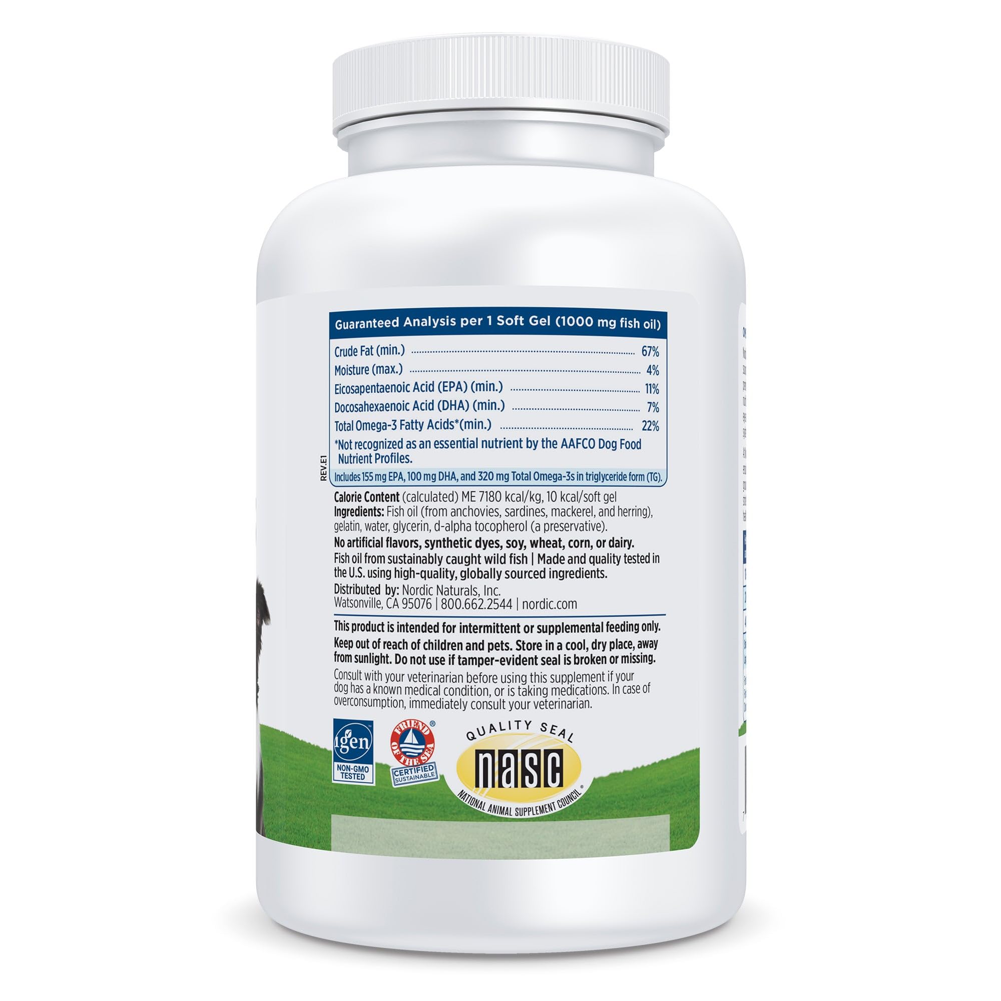 Nordic Naturals Omega-3 Pet, Unflavored - 180 Soft Gels - 320 mg Omega-3 Per Soft Gel - Fish Oil for Dogs with EPA & DHA - Promotes Heart, Skin, Coat, & Immune Health Nordic Naturals Au supplements
