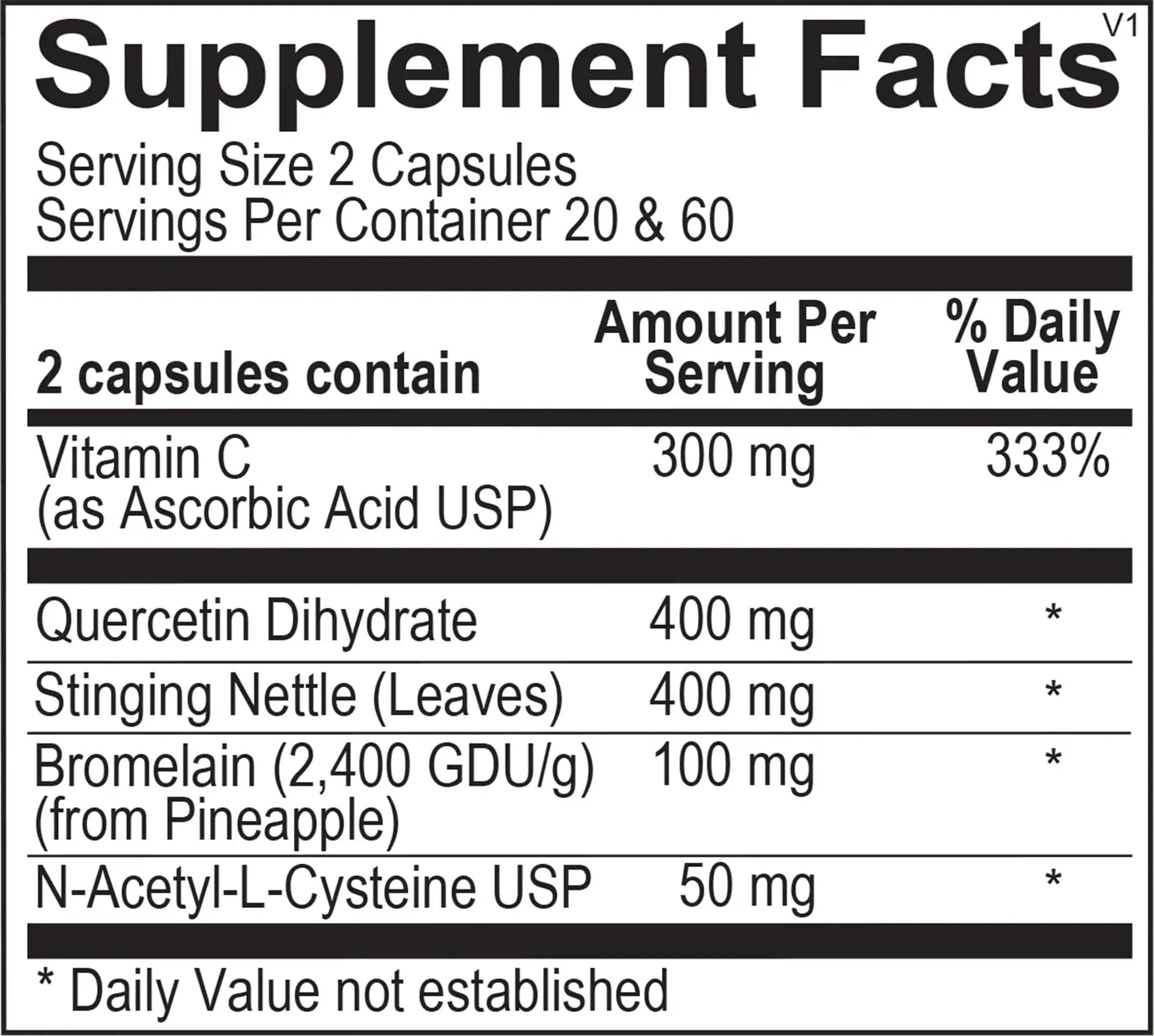 The Source Matters Alleviator Clear-ME SR Seasonal Allergy Relief and Immune Support | Quercetin, Bromelain, Stinging Nettles, NAC, and Vitamin C (40 Capsules) THE SOURCE MATTERS Au supplements