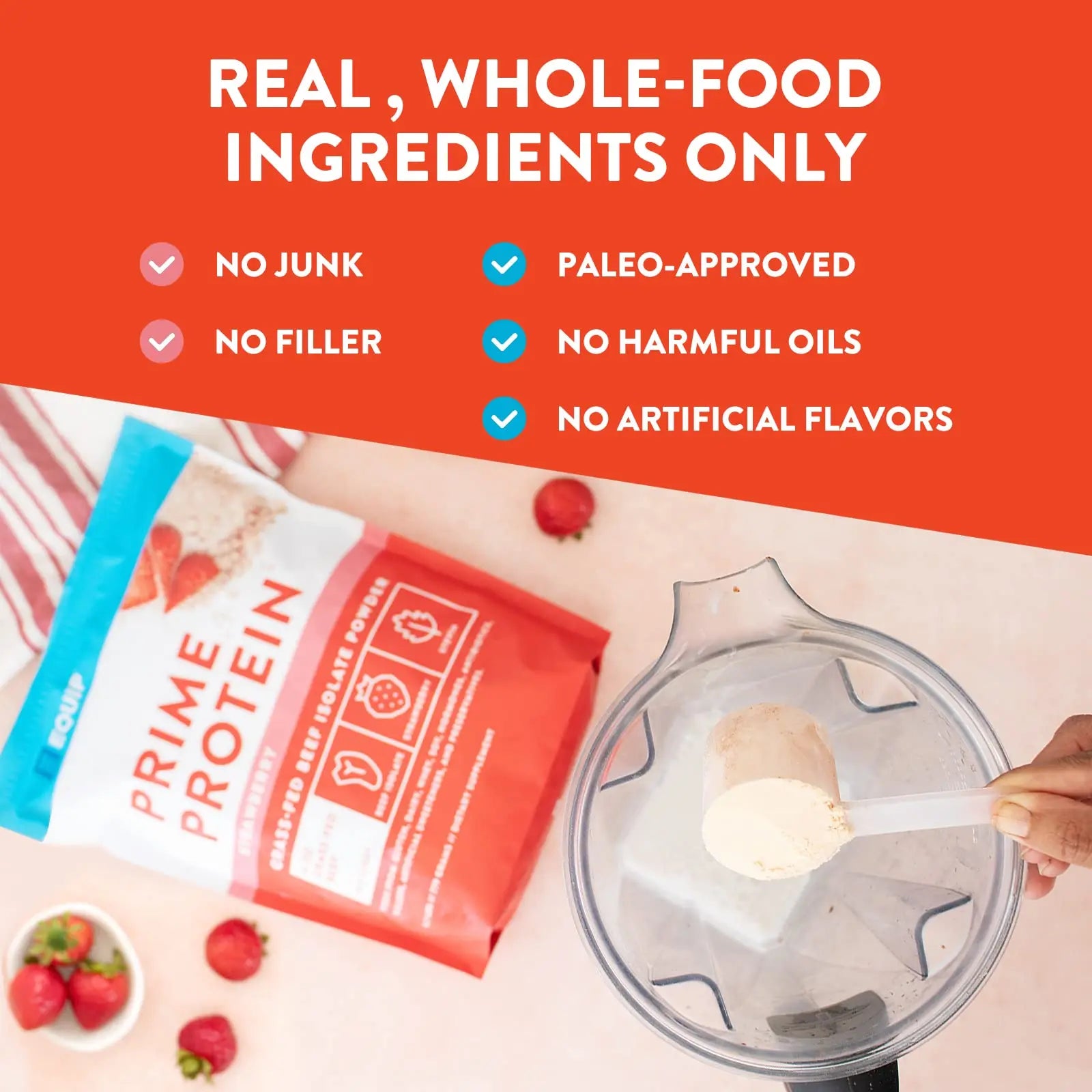 Equip Foods Prime Protein - Grass-Fed Beef Protein Powder Isolate -Paleo and Keto Equip Au supplements