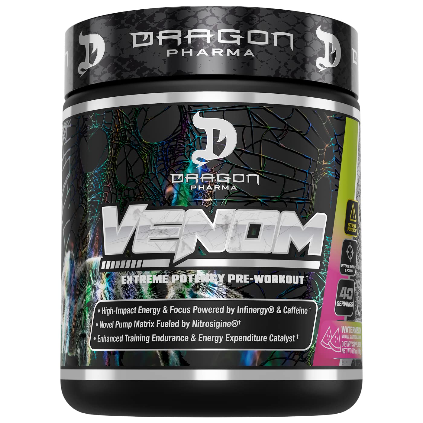 DRAGON PHARMA Venom Extreme Potency Pre-Workout, Laser Sharp Focus + Energy DRAGON PHARMA Au supplements