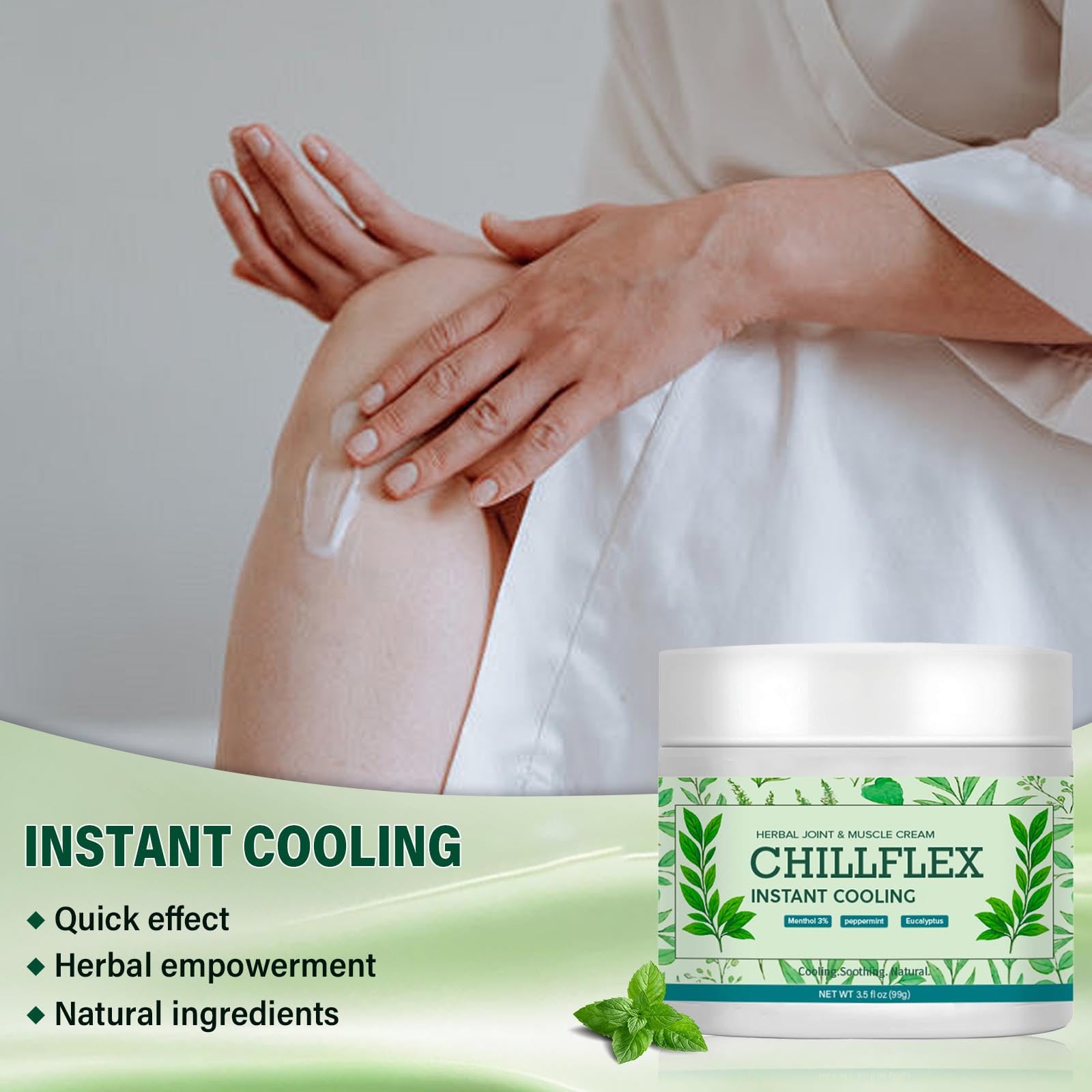 Menthol Soothing Cream, 3.5 Oz Joint Activities Throughout The Body, Cooling Soothing Ointment for Muscle, Head, Lumbar, Neck, Hands and Feet, 2 Pack CLORISLAND Au supplements