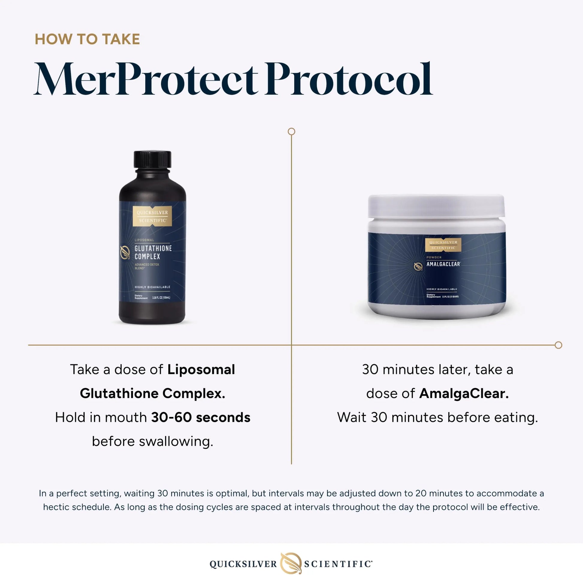 Quicksilver Scientific MerProtect Protocol - 2-Product Liver + GI Cleanse, Liposomal Glutathione Complex Supplement, Cleansing Support with Milk Thistle (2 Piece Kit with Program) Quicksilver Scientific Au supplements