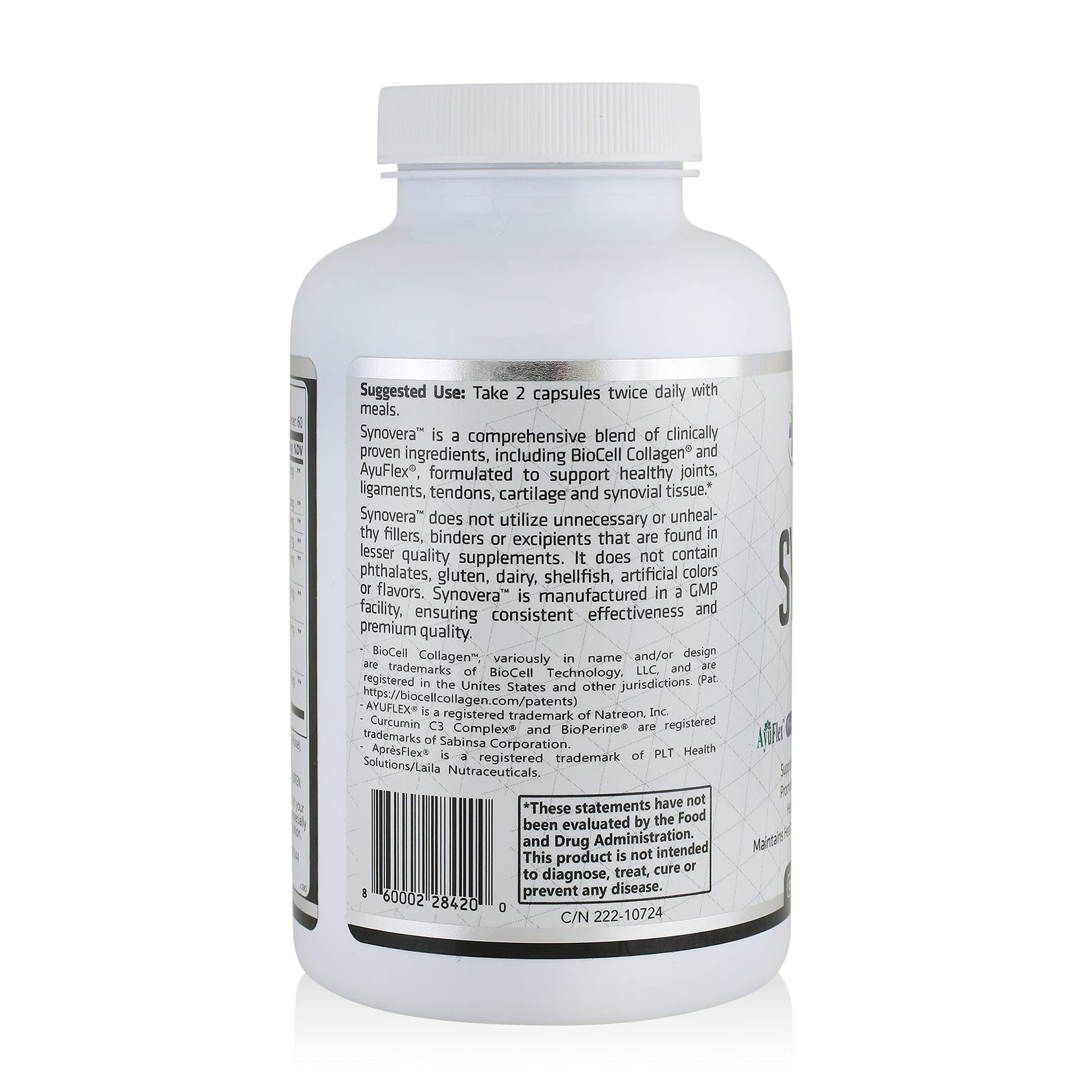 HCP Formulas - Synovera - Joint Support Complex with Turmeric Extract & Collagen - Mobility & Flexibility - Healthy Joints, Tendon, Ligament, and Synovial Tissue - Dietary Supplement - 120 Caps HCP Formulas Au supplements