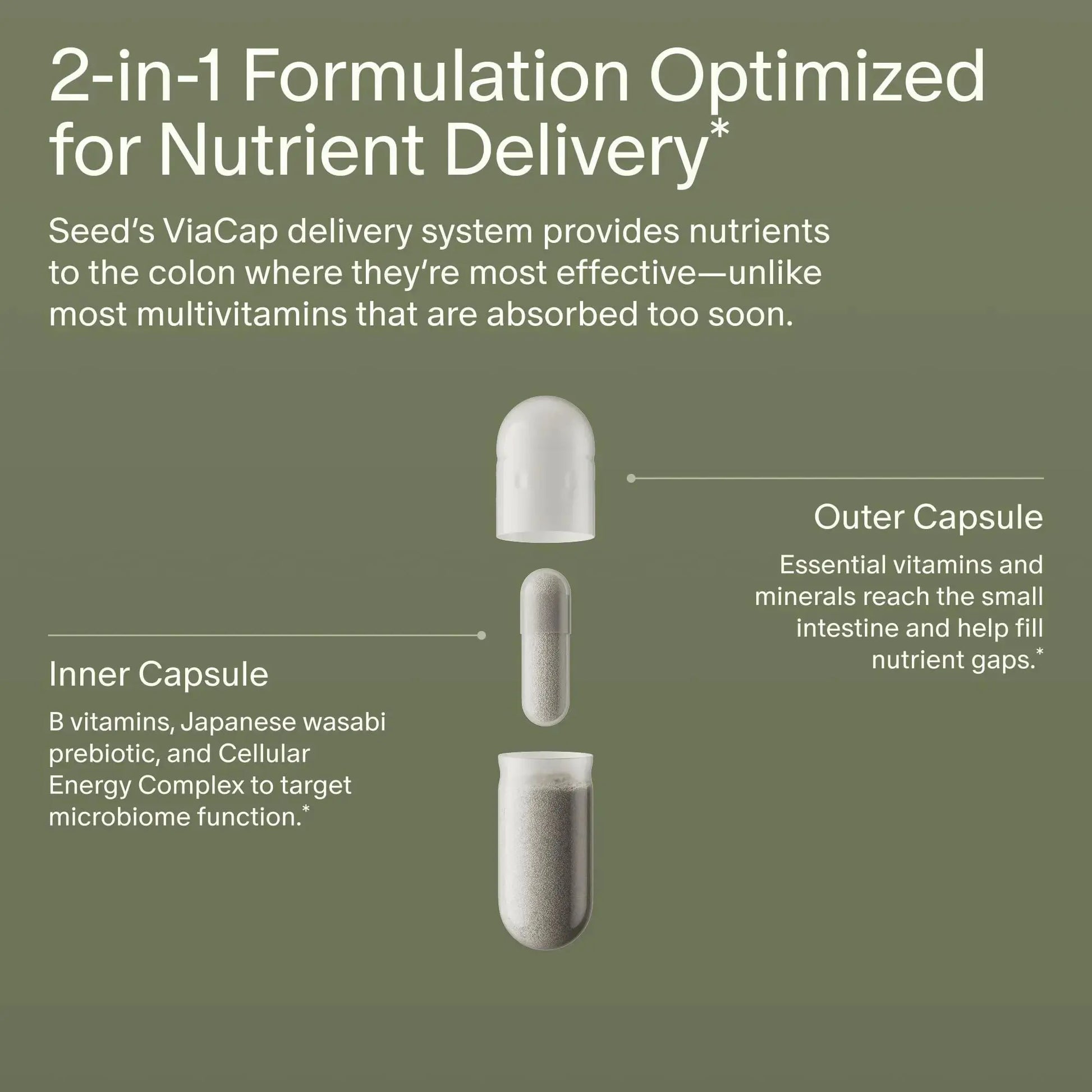 Seed DM-02 Daily Multivitamin - 100% DV Essential Vitamins and Minerals for Women & Men - Helps Fill Daily Nutrient Gaps Seed Au supplements