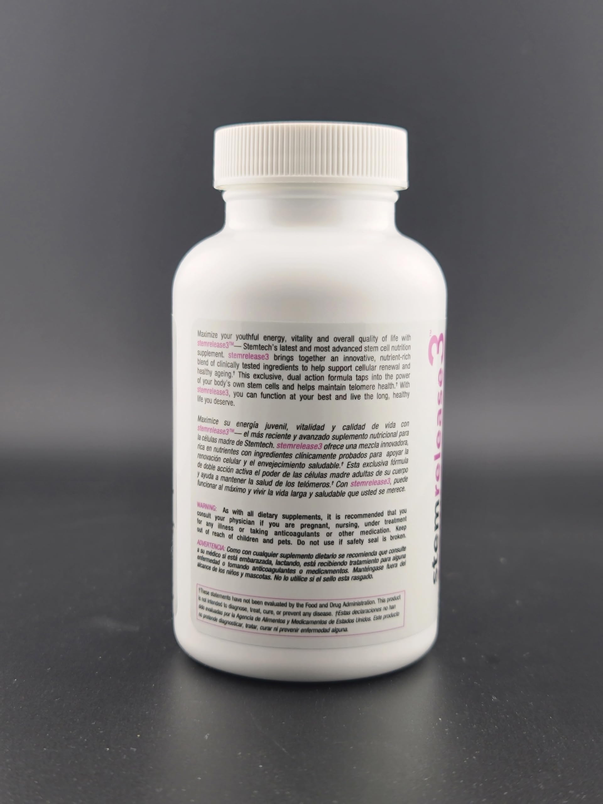 Stemtech Stemrelease3™ Cutting-Edge Stem Cell Nutrition for Natural Renewal and Youthful Vitality, Exclusive Blend for Enhanced Telomere Health 60 Capsules (3 Pack) StemTech Au supplements
