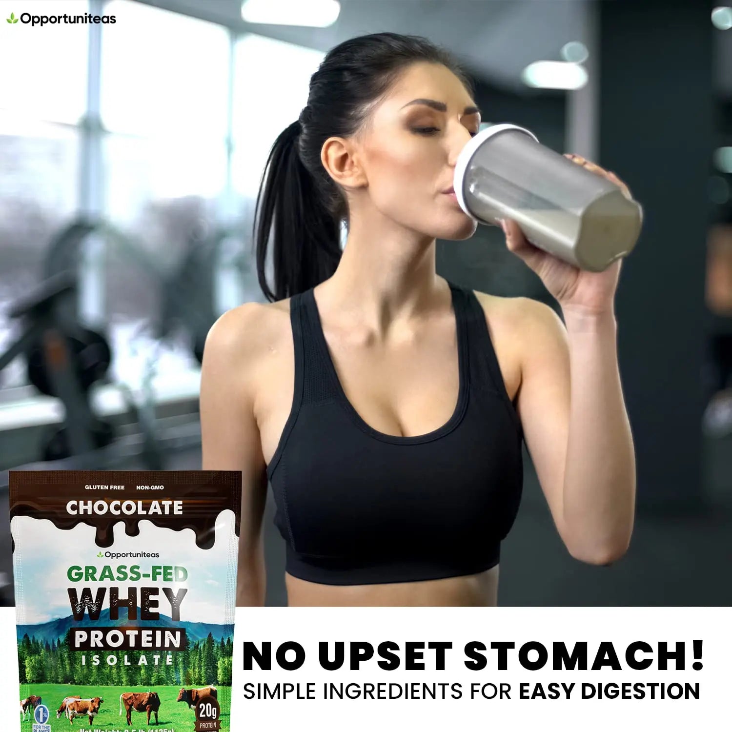 Opportuniteas Chocolate Whey Protein Powder - Grass Fed Whey Isolate + Organic Cacao Opportuniteas Au supplements