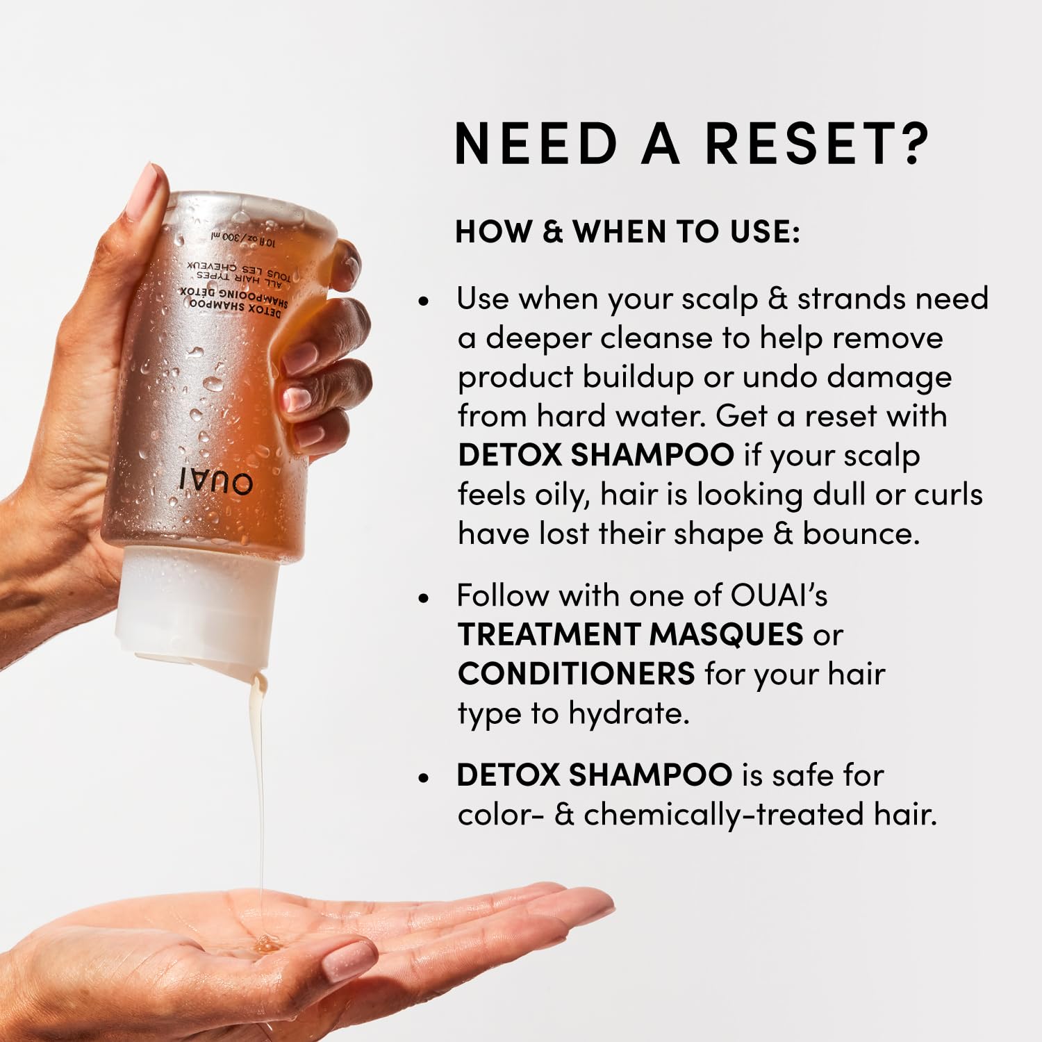 OUAI Detox Shower Routine Bundle - Gentle Detox Face Cleanser (7.8 Oz) and Clarifying Shampoo with Apple Cider Vinegar (10 Oz) - Removes Dirt, Oil, Product, Makeup, and Sunscreen - 2-Piece Bundle OUAI Au supplements