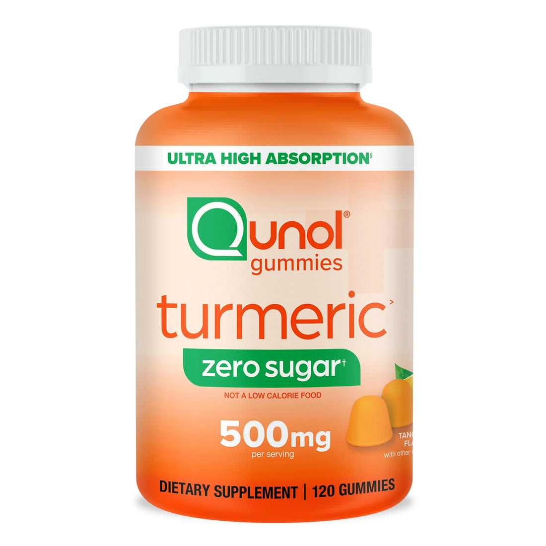 Qunol Zero Sugar Turmeric Gummies, Gummy with 500mg Turmeric Curcumin, Joint Support Supplement, Ultra High Absorption Tumeric Curcumin, Qunol Au supplements
