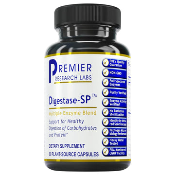 Premier Research Labs Digestase-SP - Enzymes for Digestion, Fermented Digestive Enzymes for Women & Men, Gut Health Support Pills with Peptidase, Hemicellulase - 60 Vegetarian Capsules Premier Research Labs Au supplements