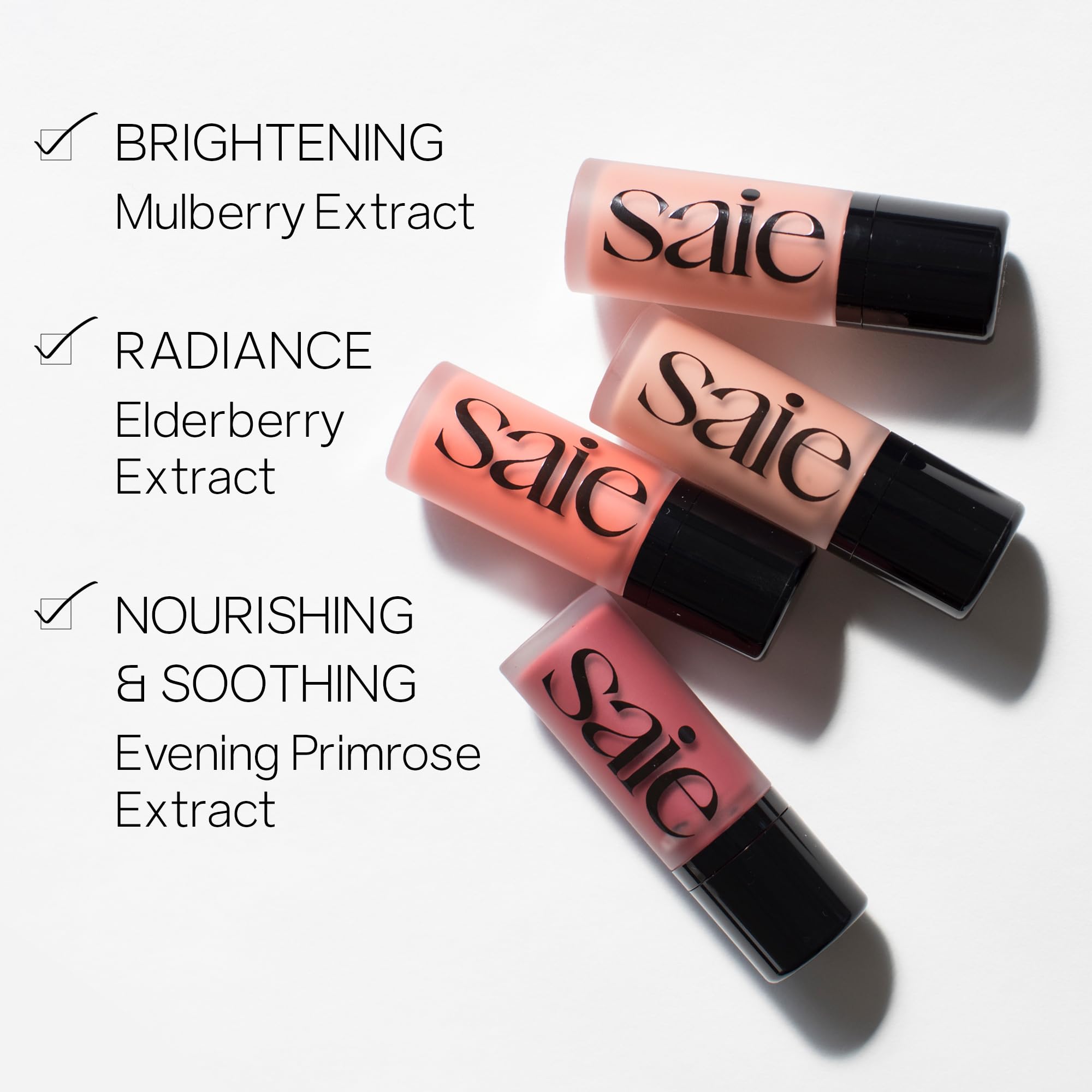 Saie Mini Glowy Super Gel Lightweight llluminator & Makeup Primer - Sunglow (0.5 oz) + Dew Blush - Lightweight Liquid Blush with a Blendable + Buildable Cream Finish - Rosy (.40 oz) Saie Au supplements