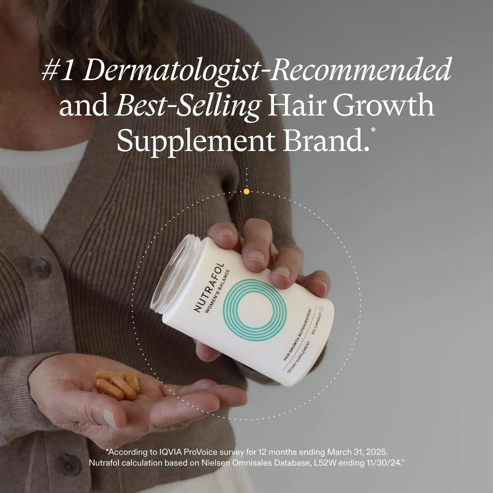 Nutrafol Women's Balance Hair Growth Supplements, Ages 45 and Up, Clinically Proven for Visibly Thicker Hair and Scalp Coverage, Dermatologist Recommended - 1 Month Supply Nutrafol Au supplements