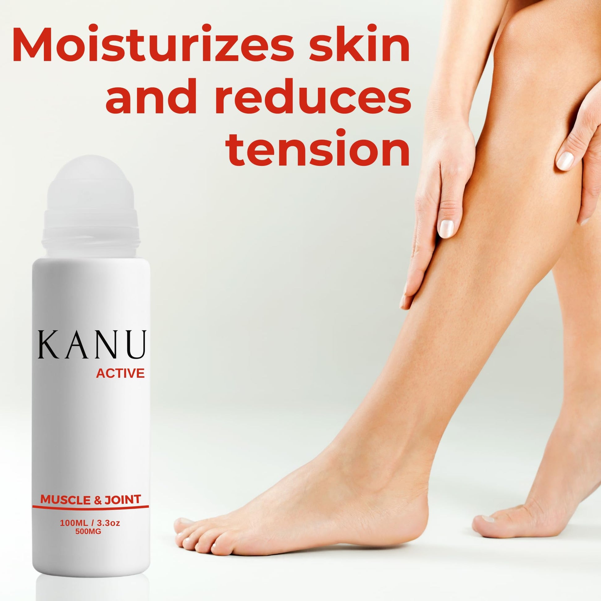 Muscle & Joint Relief Roll-On Cooling Serum- 3.3 oz- Fast Absorbing Pain Relief for Sore Muscles and Joints- Workout Recovery and Joint Support for Athletes and Active Lifestyles KANU Au supplements