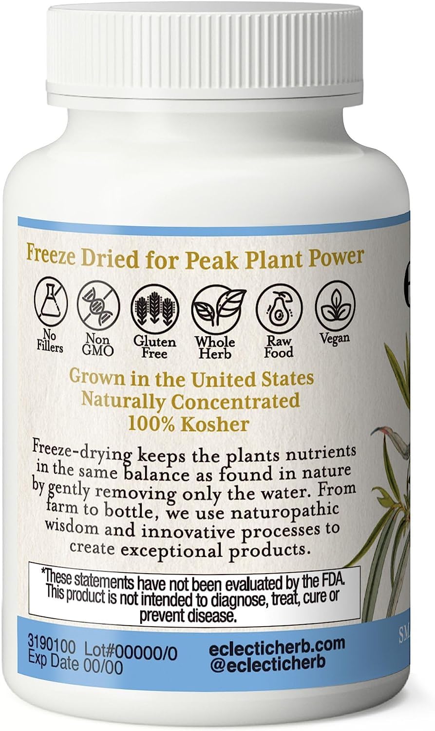 Eclectic Institute Raw Fresh Freeze-Dried Non-GMO White Willow - Feverfew | Support Body's Response to Occasional Pain | 90 CT (350 mg) ECLECTIC INSTITUTE Au supplements