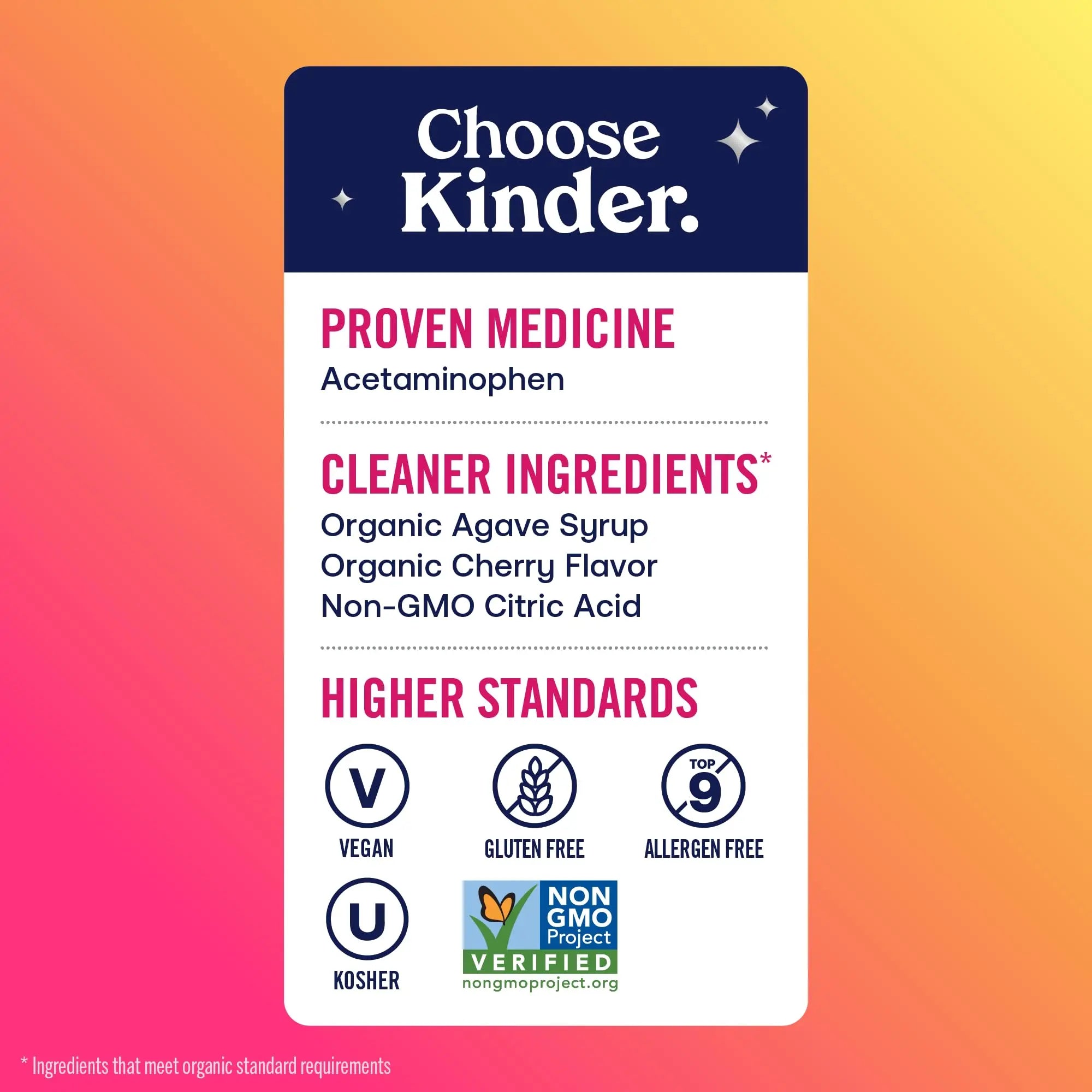 KinderMed Kids' Pain & Fever Medicine, for Ages 2-11 Years, No Dyes, No Artificial Flavors, No Artificial Sweeteners, Vegan, Non-GMO, Gluten Free, Organic Cherry Flavor, Two Pack, 2 x 4 fl. oz KinderMed Au supplements