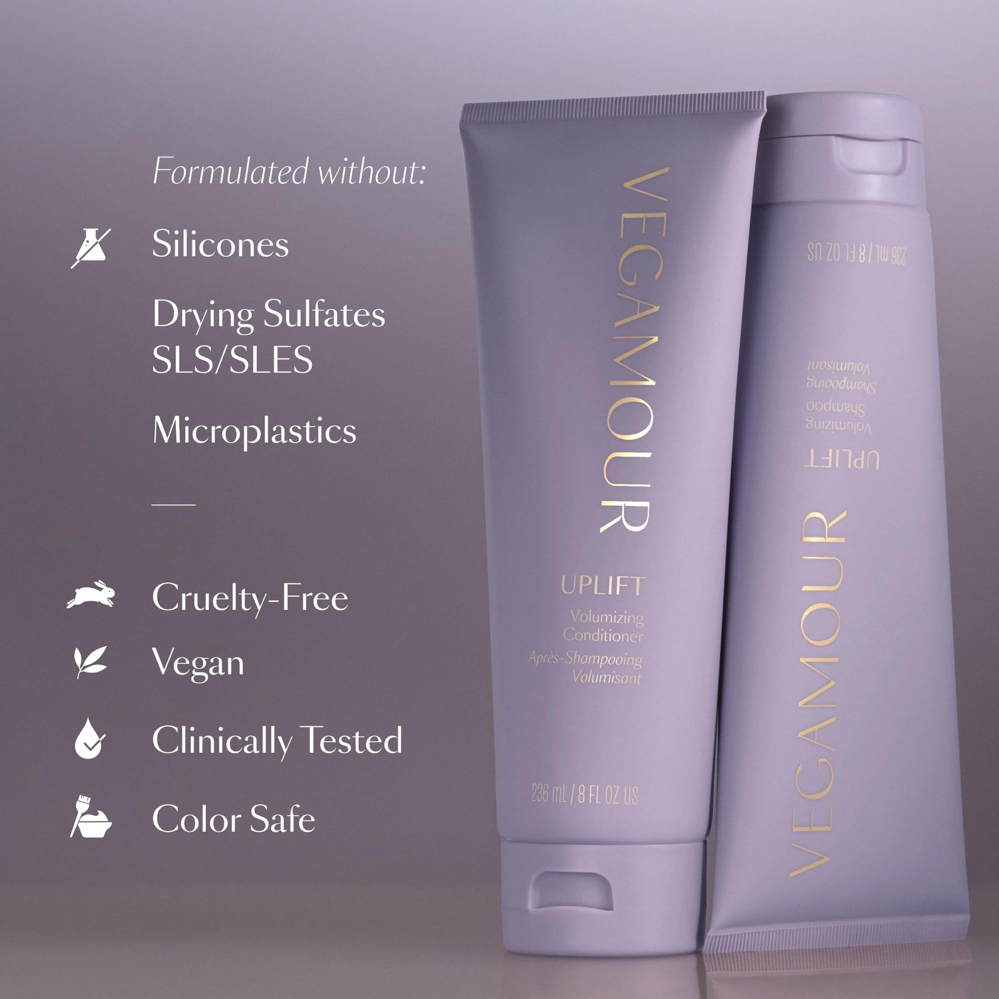 Uplift Volumizing Shampoo & Conditioner Kit, For Fine & Flat Hair, Provides Volume, Non Sticky Formula for Healthy Fuller Looking Hair VEGAMOUR Au supplements