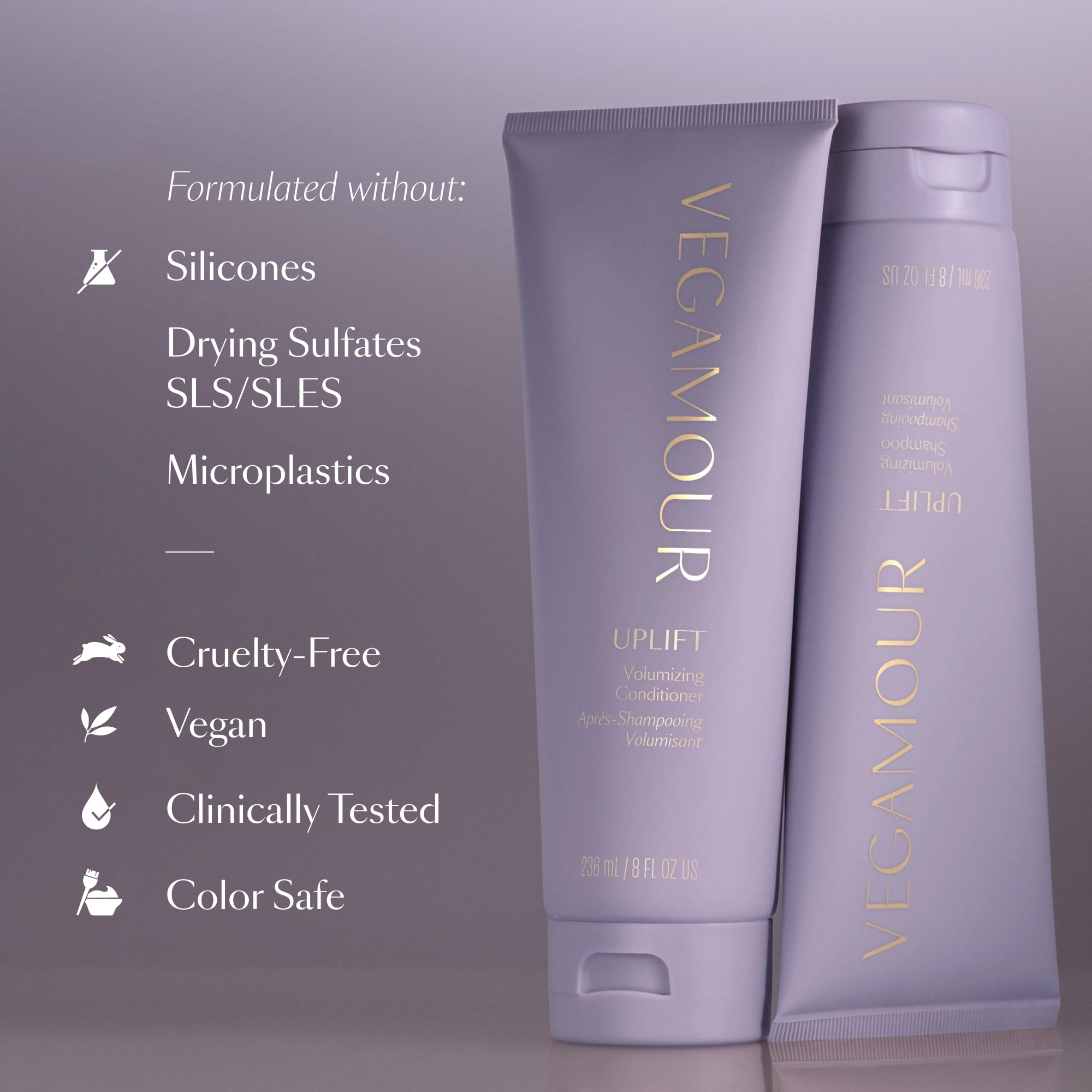 Uplift Volumizing Shampoo & Conditioner Kit, For Fine & Flat Hair, Provides Volume, Non Sticky Formula for Healthy Fuller Looking Hair VEGAMOUR Au supplements
