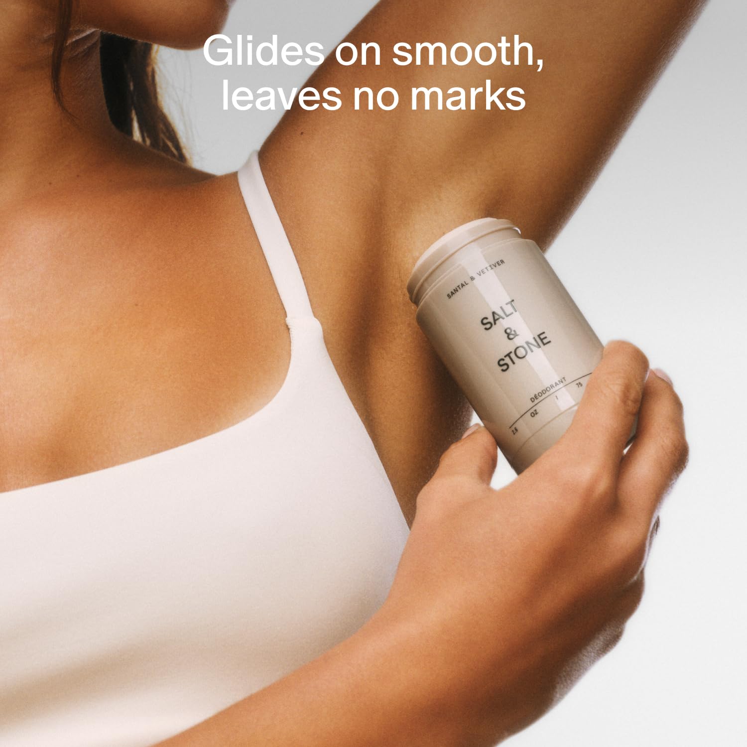 Salt & Stone Aluminum Free Deodorant | Extra Strength 48 Hour Protection for Women & Men | Made with Seaweed Extracts, Niacinamide & Prebiotics | Santal & Vetiver Salt & Stone Au supplements