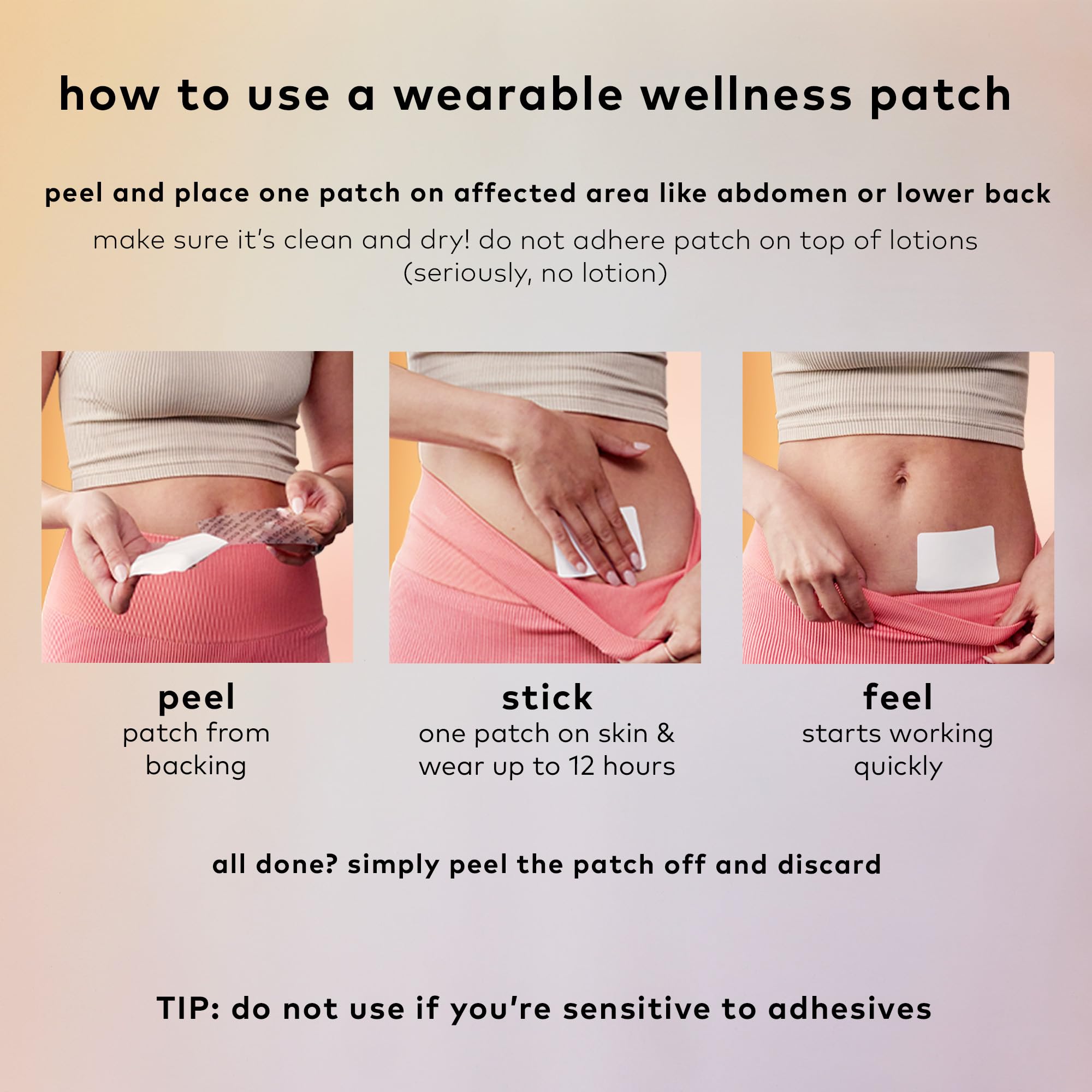 The Good Patch Cycle Period Pain Patch for Cramps, Natural Patch with Menthol, Black Cohosh, Plant Powered Wearable Wellness, Large Sized (8 Total Patches) The Good Patch Au supplements