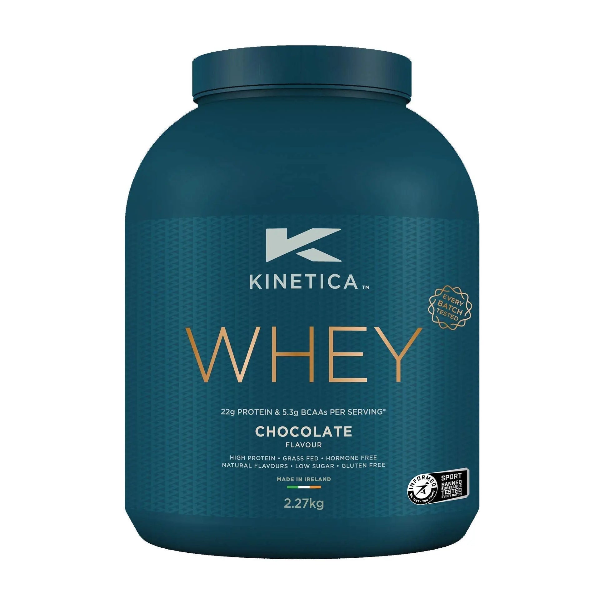 Kinetica Chocolate Whey Protein Powder | 2.27kg | 22g Protein per Serving | 76 Servings Kinetica Au supplements