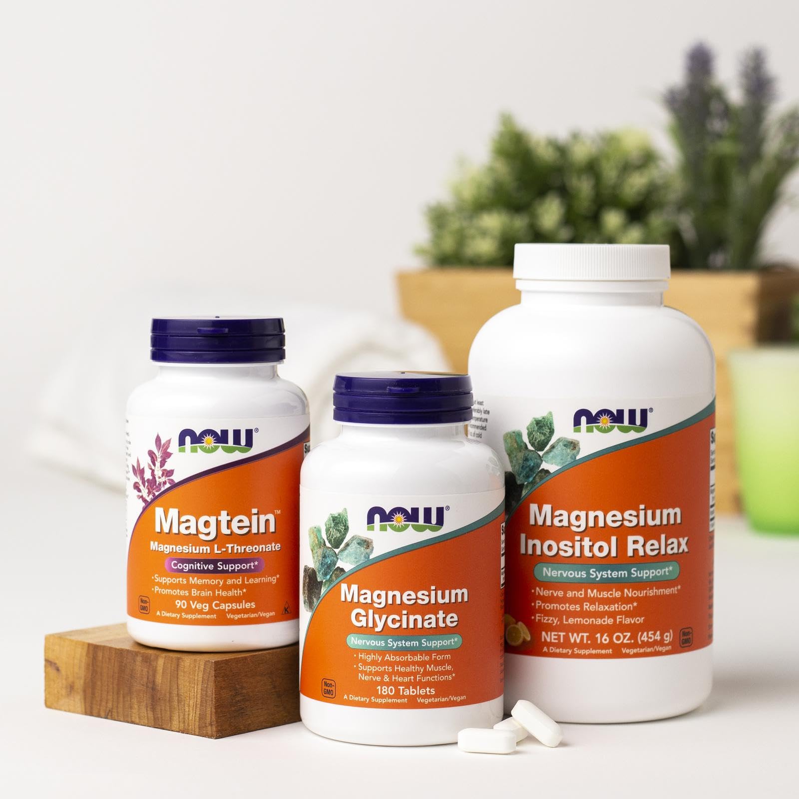 NOW Foods Supplements, Magnesium Glycinate 100 mg, Highly Absorbable Form, 180 Tablets NOW Foods Au supplements