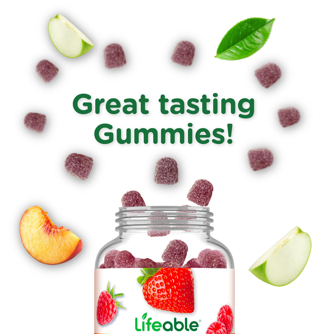 Lifeable Stress Aid Gummies for Teens | with Lemon Balm, GABA and L Theanine Supplements | Vegan Non GMO Mood Support Supplement | Great Tasing Stress Vitamins | L-Theanine for Teen | 90 Gummies Lifeable Au supplements