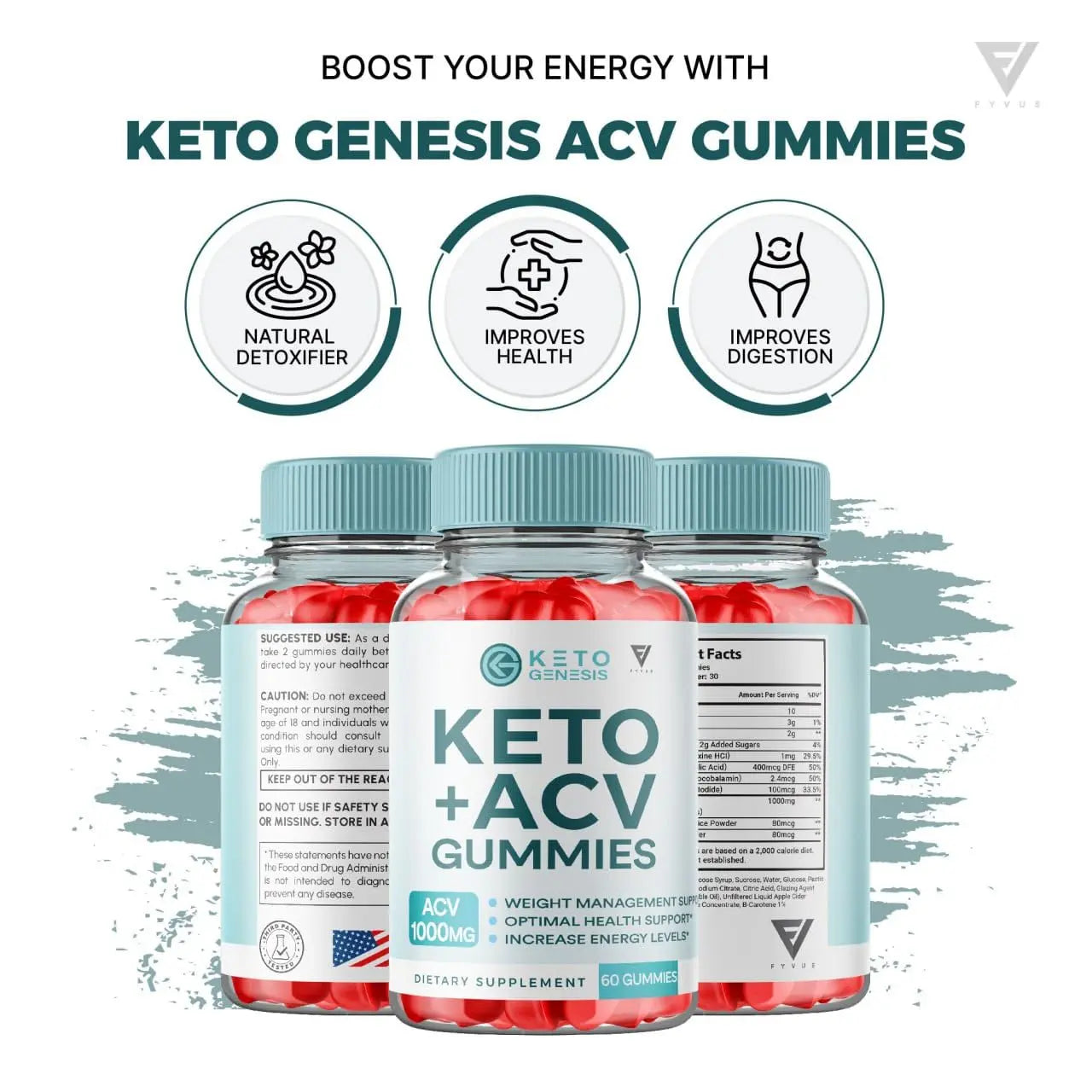 (2 Pack) Keto Genesis Keto ACV Gummies Advanced Weight Loss, Ketogenesis Keto Fyvus Au supplements