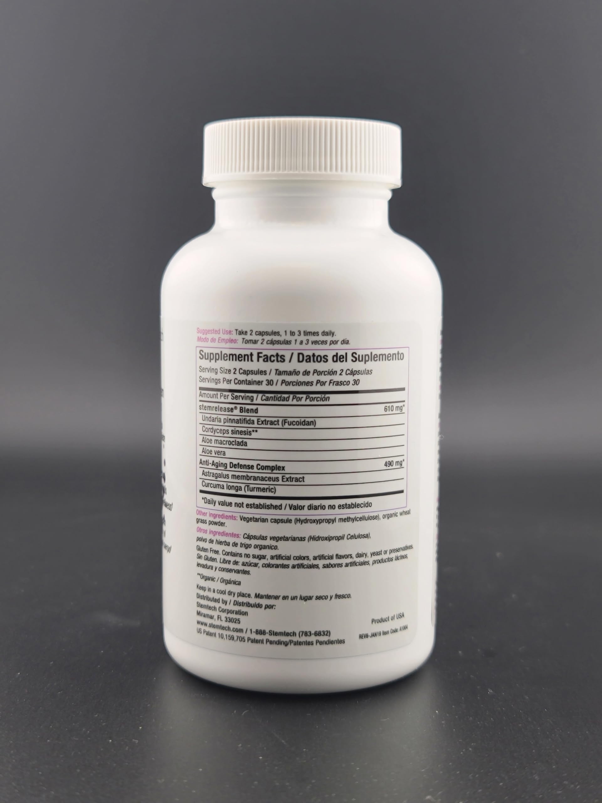 Stemtech Stemrelease3 Cutting-Edge Stem Cell Nutrition for Natural Renewal and Youthful Vitality, Exclusive Blend for Enhanced Telomere Health, 60 Capsules StemTech Au supplements