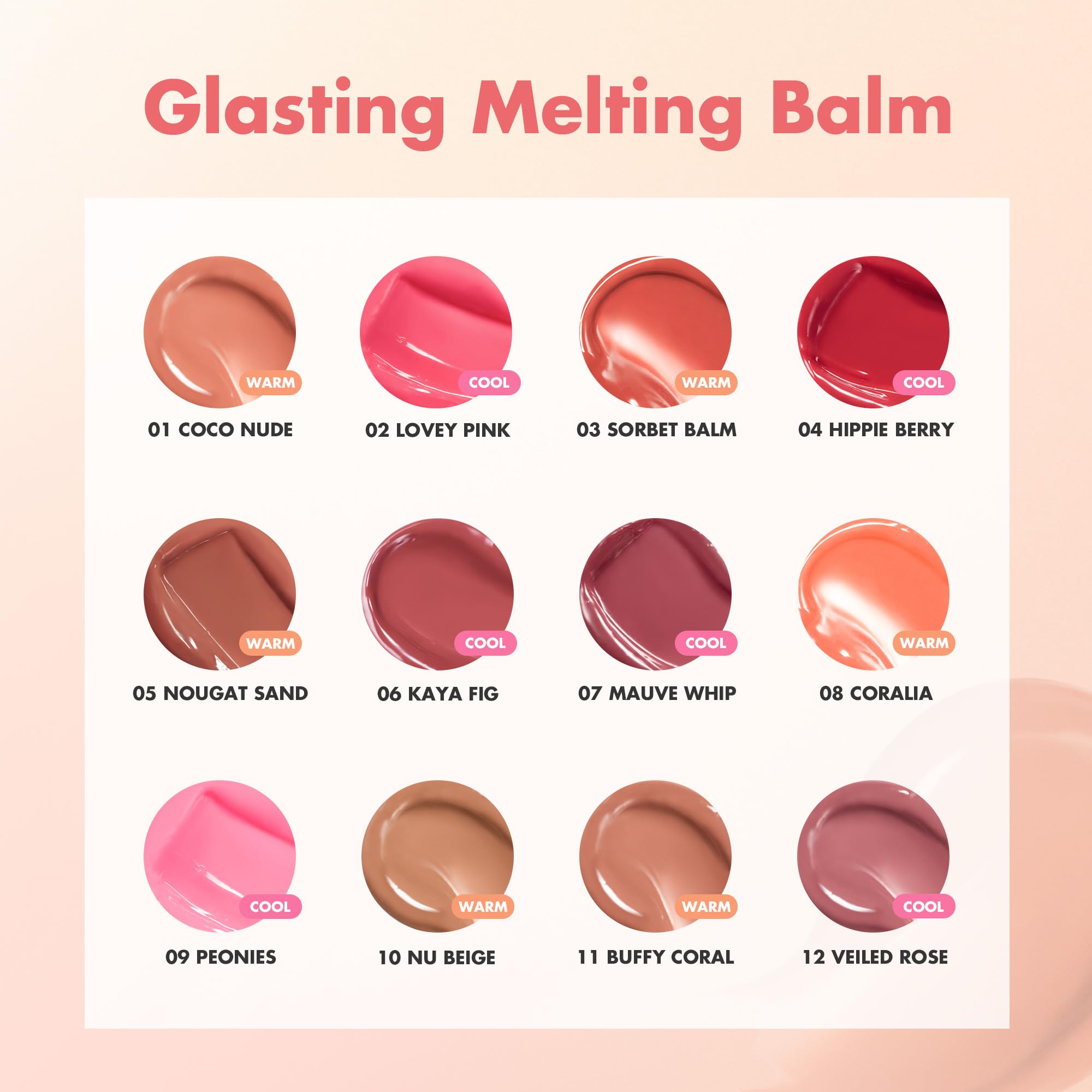rom&nd GLASTING MELTING BALM #06 Kaya Fig - Vegan K-Beauty Tinted Lip Balm for Crystal Water-Gloss Shine, Deep Hydration & MLBB Rosy Nude Color | Non-Sticky, Long-Lasting Comfort for All Ages rom&nd Au supplements