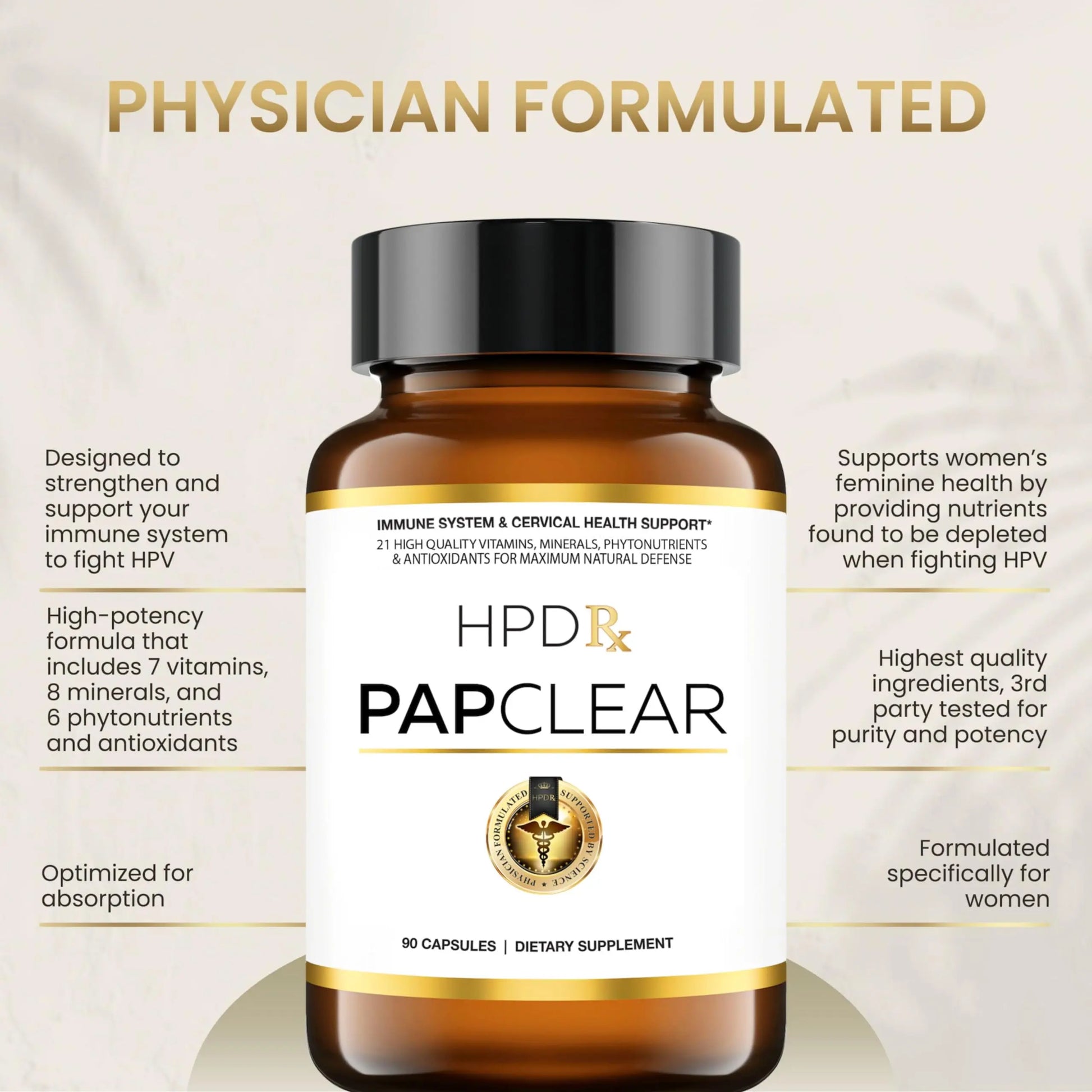 HPD Rx PAPCLEAR Physician Formulated | All Natural HPV Immune Support Supplement HPD Rx Au supplements
