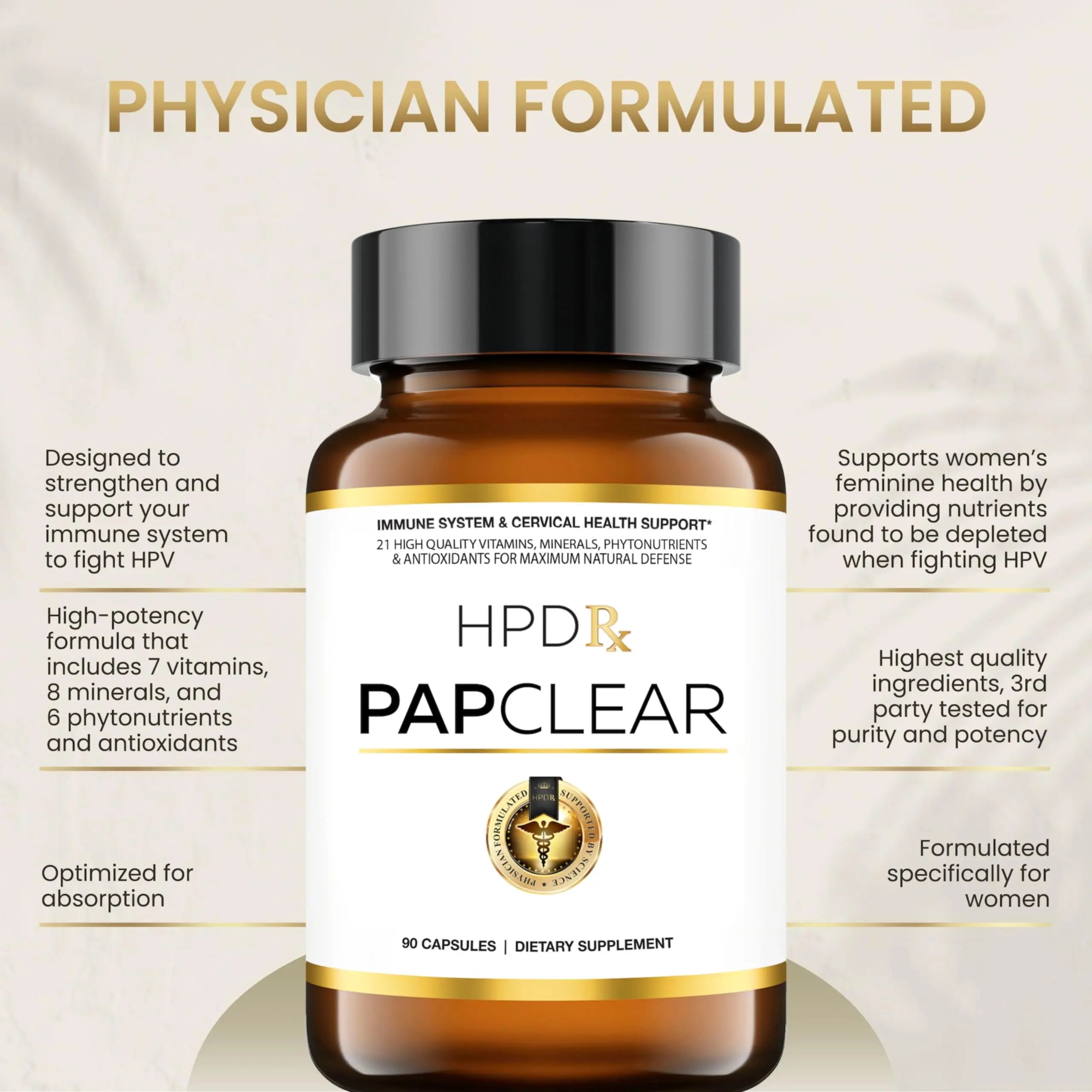 HPD Rx PAPCLEAR Physician Formulated | All Natural HPV Immune Support Supplement HPD Rx Au supplements