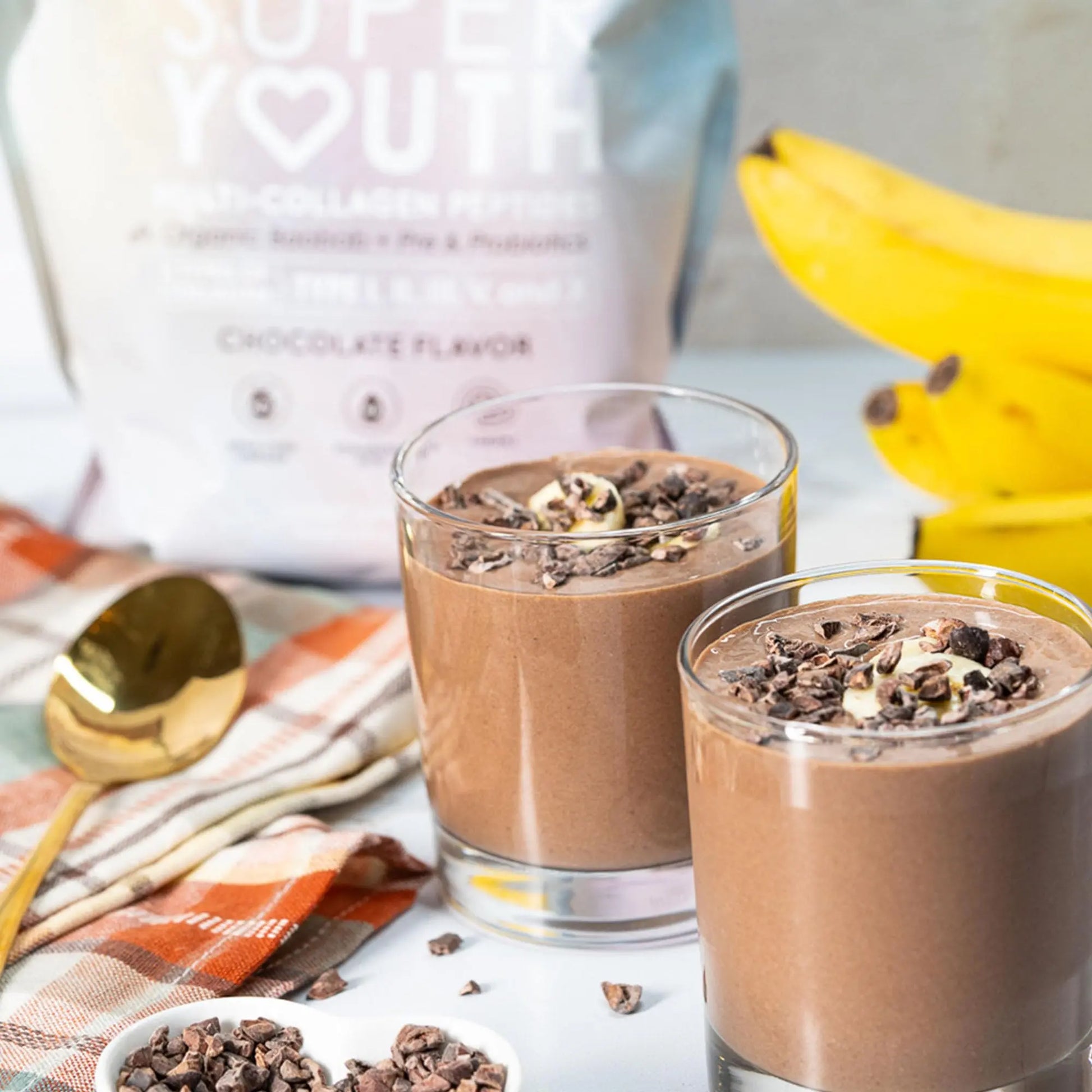 SkinnyFit Super Youth Chocolate Multi-Collagen Peptides + Probiotics, Baobab Fiber SkinnyFit Au supplements