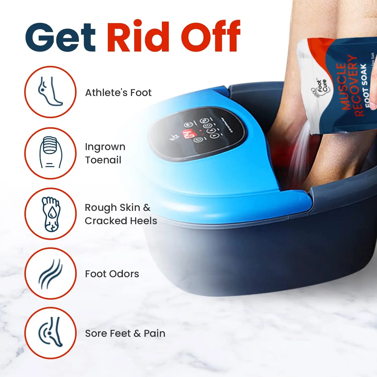 Muscle Relief Foot Soak with Epsom Salts - All Natural Salts for Post Workout Recovery FOOT CURE Au supplements