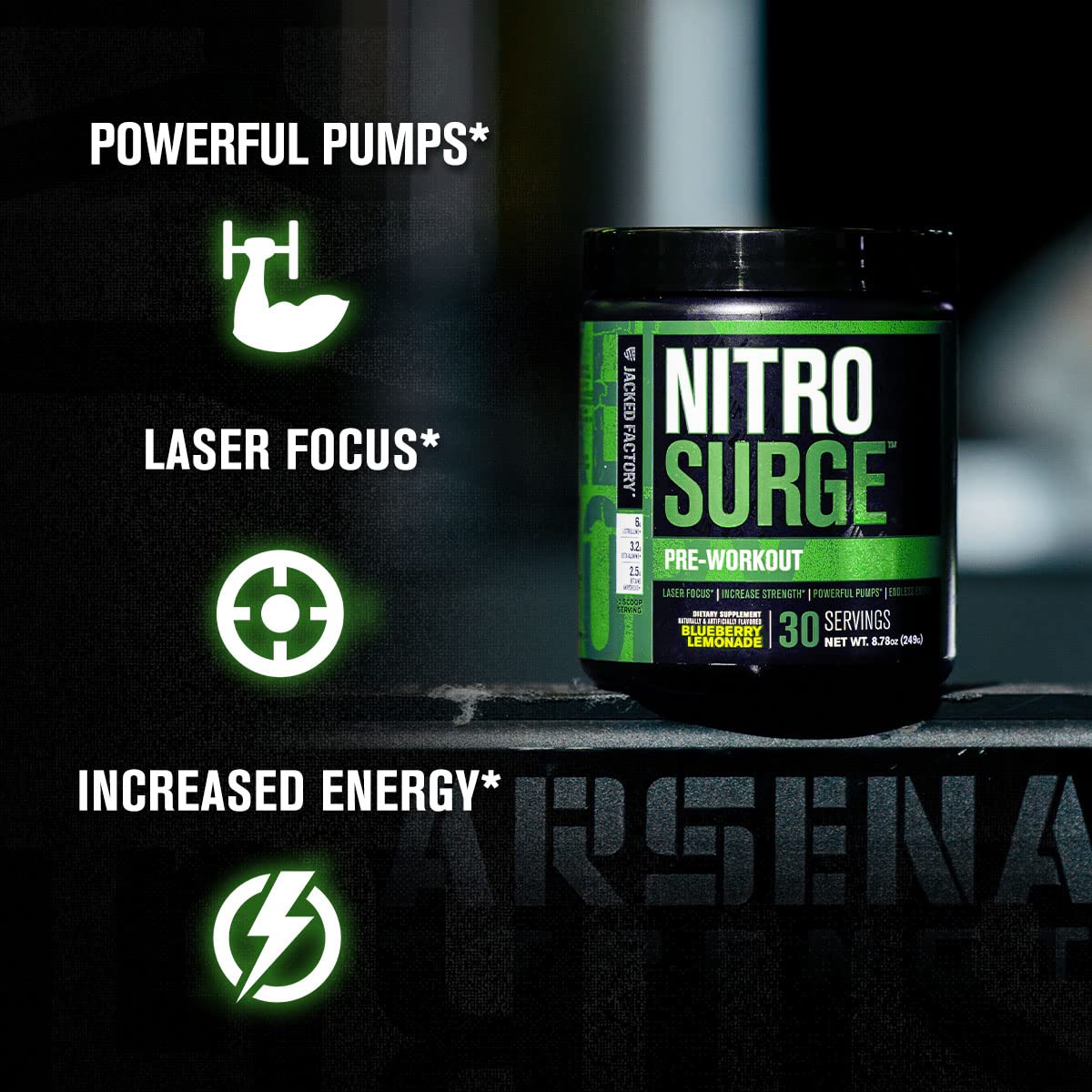 Jacked Factory Nitrosurge Pre-Workout in Cherry Limeade & Watermelon Nitrosurge Shred Jacked Factory Au supplements