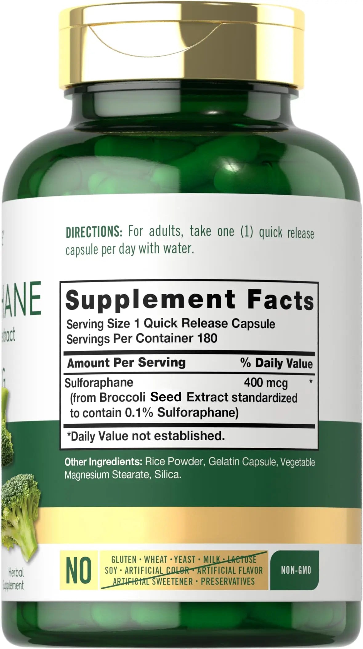 Carlyle Sulforaphane | from Broccoli Seed Extract | 180 Capsules | Traditional Herbal Carlyle Au supplements