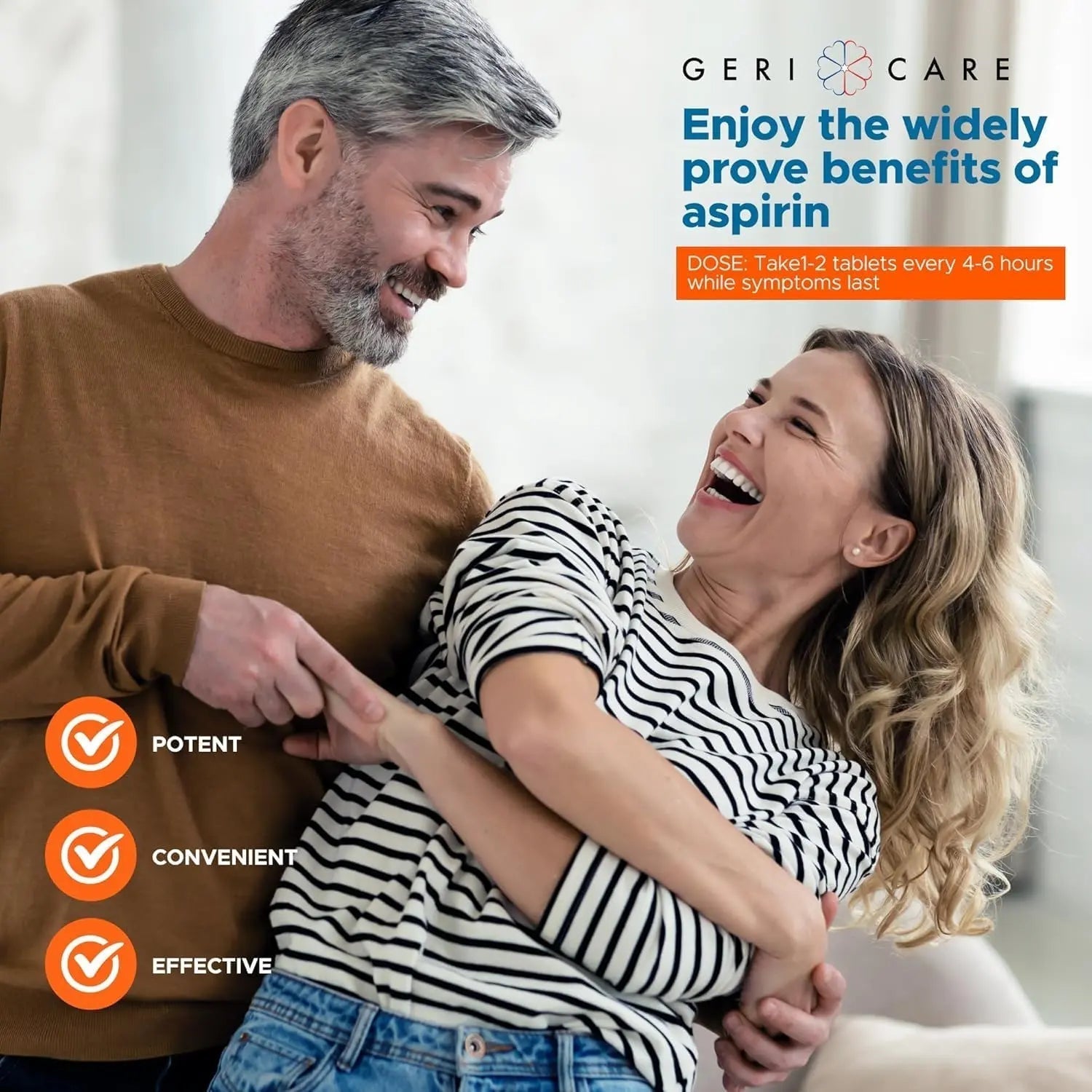 Enteric Coated Aspirin Tablets 325mg (100 Count) by GeriCare- NSAID Pain Reliever & Fever Reducer Coated Aspirin for Adults- Regular Strength Aspirin for Headache Arthritis Menstrual & Muscle Pain GeriCare Au supplements