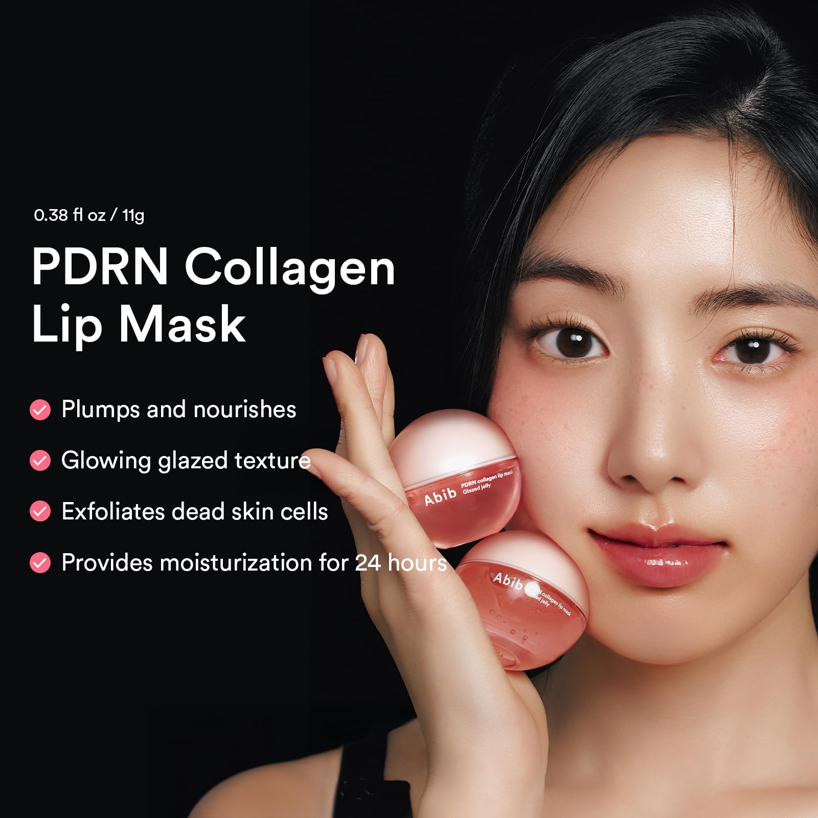 Abib PDRN Collagen Lip Mask Glazed Jelly 0.38 fl oz | Korean Lip Butter Balm Overnight Sleeping Mask Hydrating Care Moisturizer Treatment for Flakey, Dry Lips Abib Au supplements