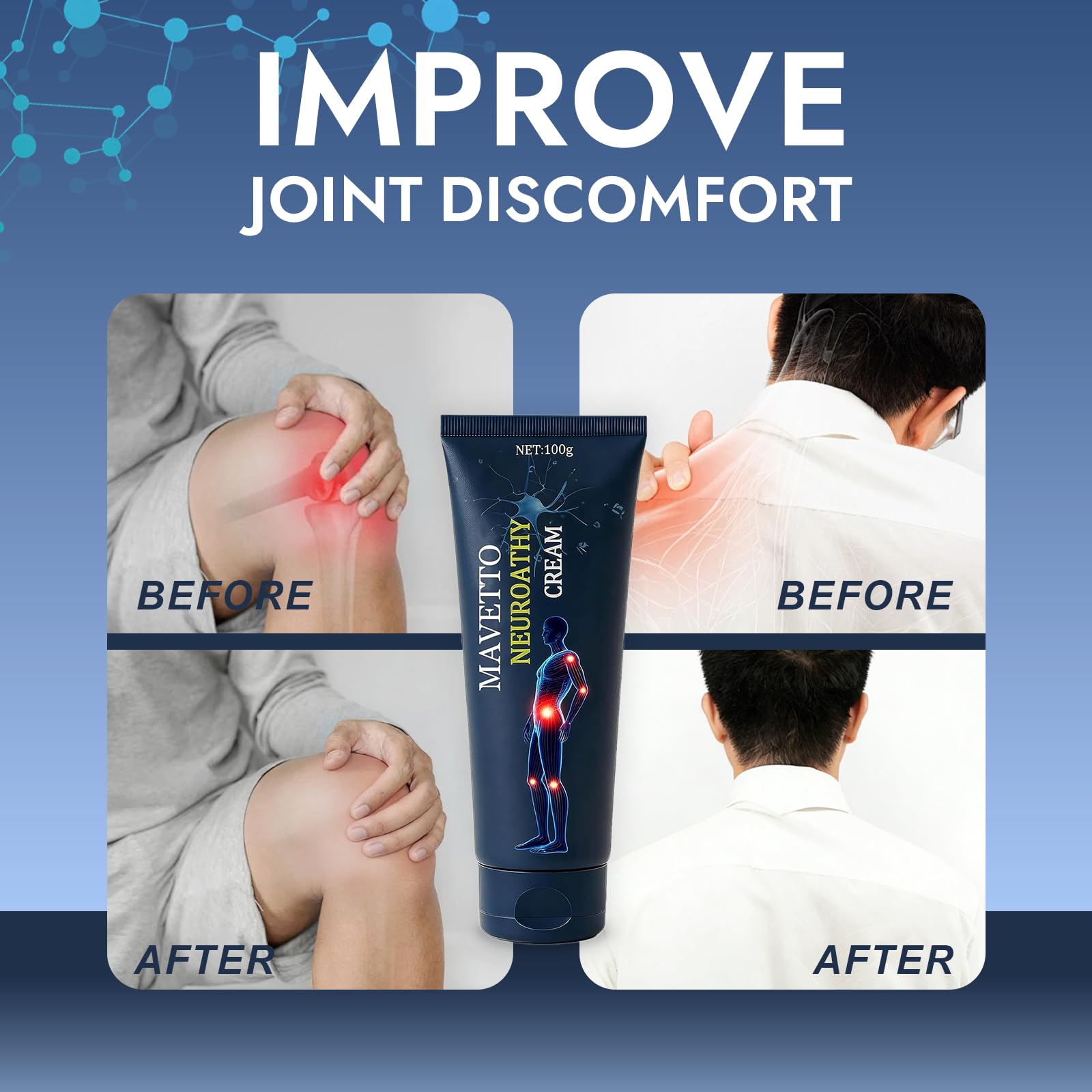 Bare Basics MAVETTO Neuropathy Relief Cream, Neurosoothe Formula Nerve Cream, Contains Capsaicin, Arnica, Menthol, MSM and Glucosamine, Improve Joint Discomfort, Increase Mobility (2pcs) Bare Basics Au supplements