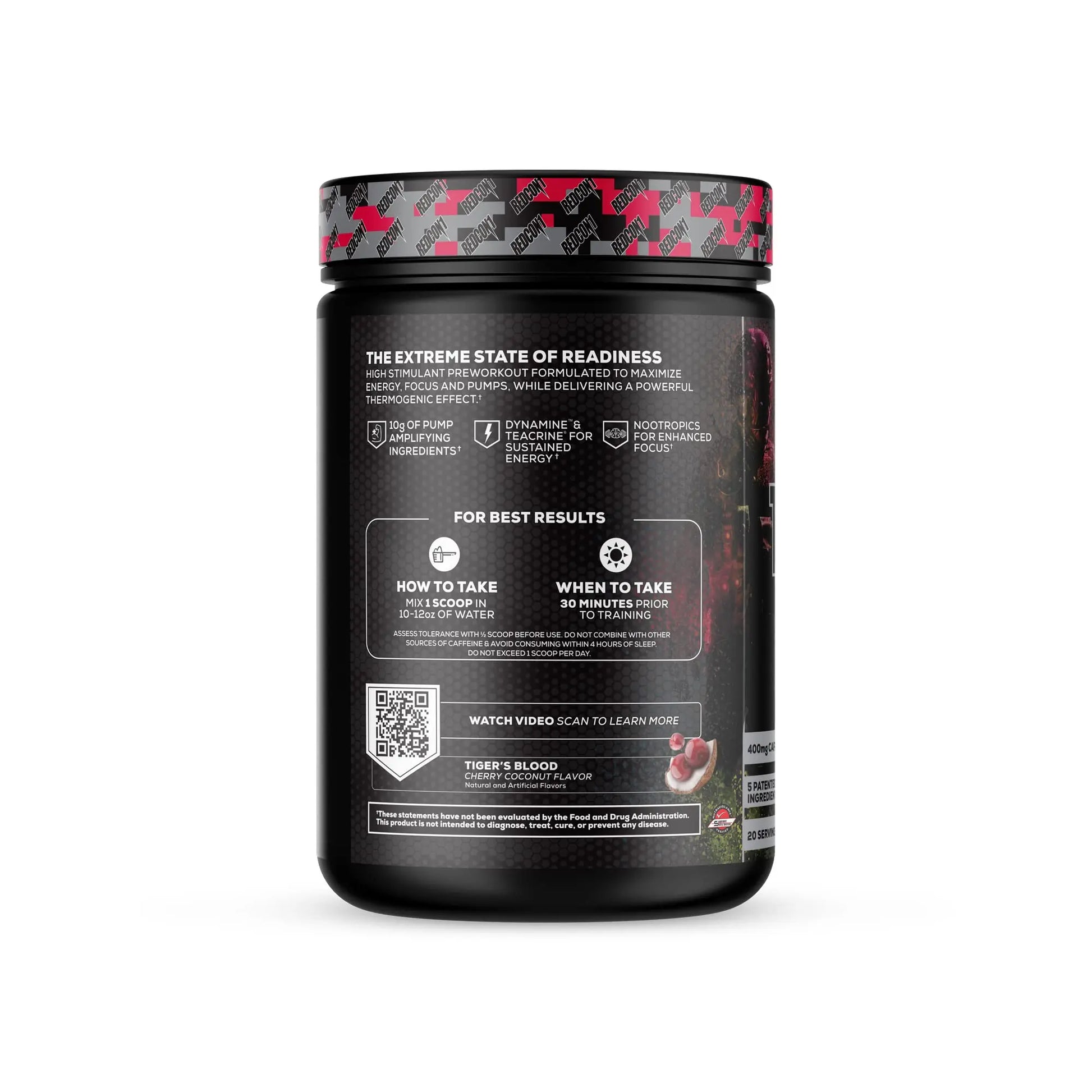REDCON1 Total War Black Ops Extreme Preworkout Powder, Tigers Blood, High Stimulant REDCON1 Au supplements
