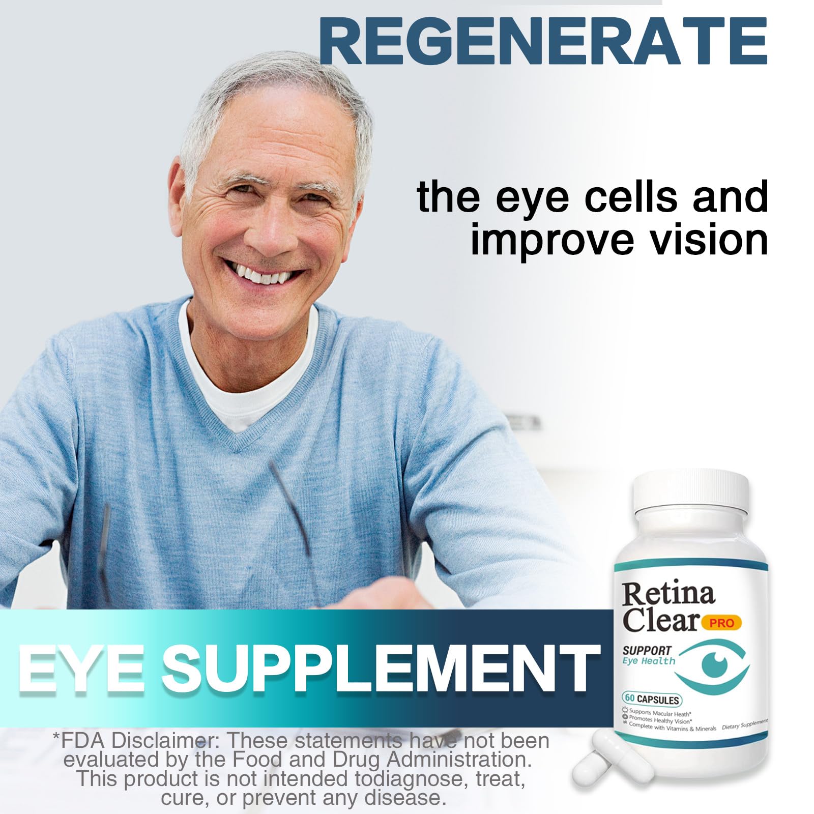 Vunexo Retina Clear Pro Eye Health Support Supplement, with Minerals and Vitamins, Lutein and Bilberry Extract Supports Visual Clarity, Eye Fatigue Relief & Focus（2PCS Vunexo Au supplements