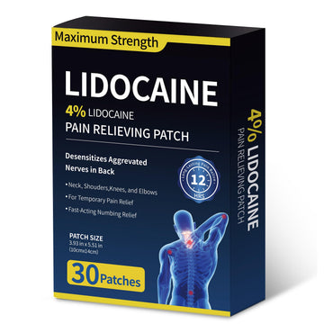 SZLGANG 4% Lidocaine Pain Relief Patches - (Large, 30, Count) Maximum Strength Relief for Back, Neck, Shoulder, Joint & Muscle Pain, 3.9”x 5.5”-03CCD SZLGANG Au supplements